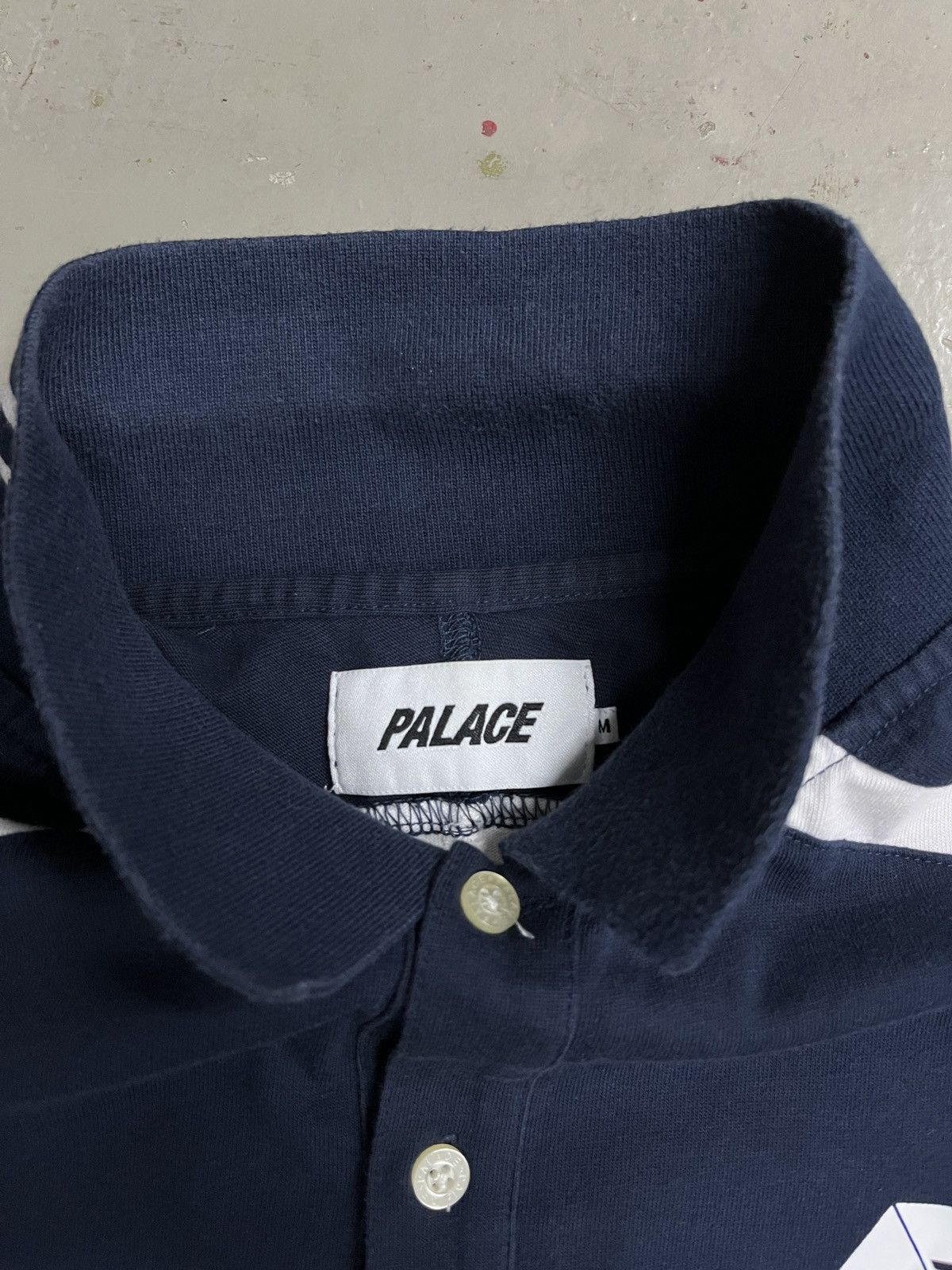 Palace Palace Yaman Blue Polo Striped Rugby Shirt Size US M / EU 48-50 / 2 - 6 Thumbnail