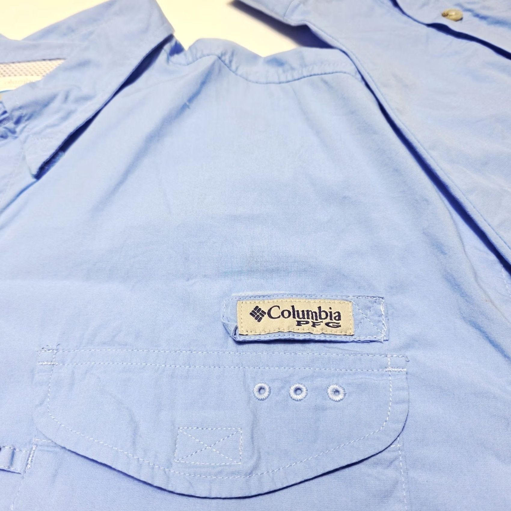 Vintage Columbia PFG Shirt Button-Down Longsleeve Men XL Blue Vented Size US XL / EU 56 / 4 - 3 Thumbnail