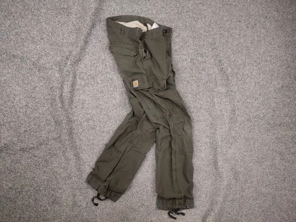 Vintage Carhartt Ripstop Green Faded Regular Cargo Pants