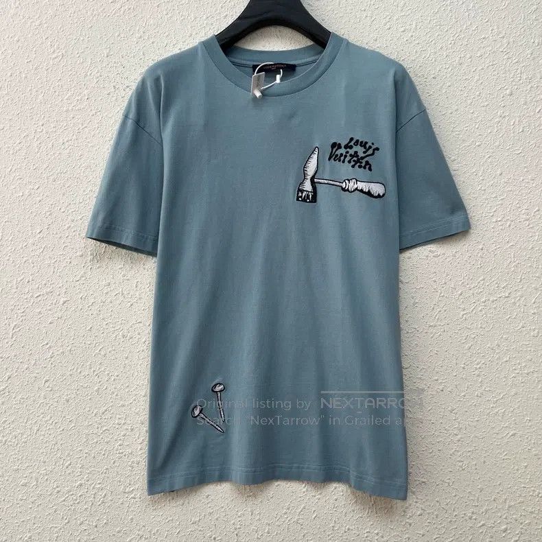 Louis Vuitton Louis Vuitton Hammer Tool Embroidered Haze Blue Short Slee Size US M / EU 48-50 / 2 - 1 Thumbnail