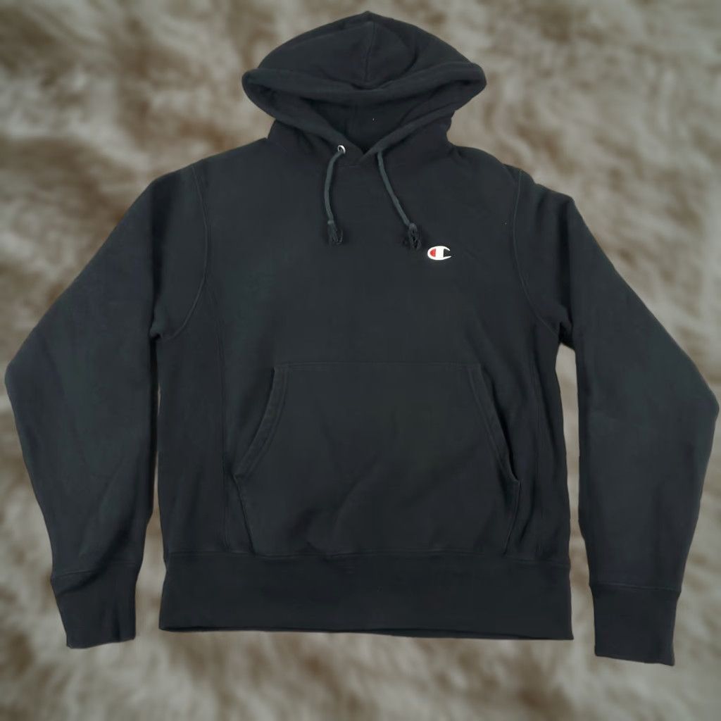 Champion VINTAGE Champion Hoodie Men Small Pullover Black Knit Logo Zip Athletic Sports Size US S / EU 44-46 / 1 - 1 Thumbnail