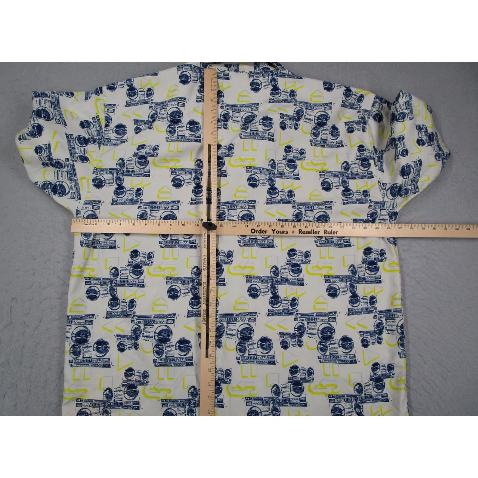 Pepe Jeans VINTAGE Pepe Jeans London Shirt Mens XXL White Blue AOP Boombox Print Loop Collar Y2K Size US XXL / EU 58 / 5 - 5 Thumbnail