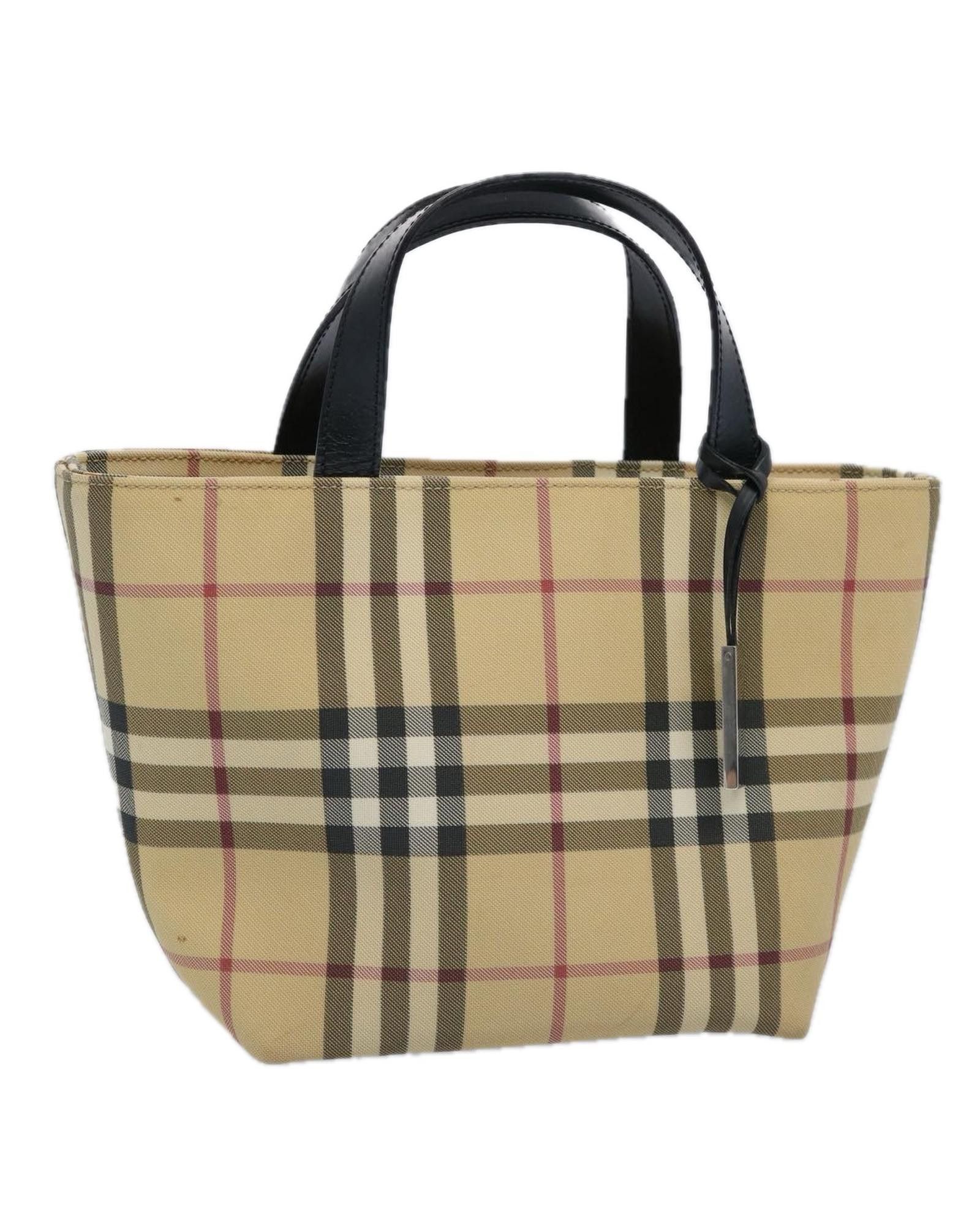 image of Burberry Canvas Shoulder Bag With Practical Elegance in Beige, Women's