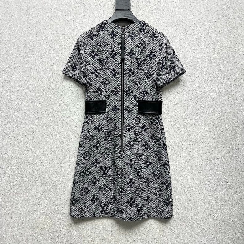 Louis Vuitton Louis Vuitton FW24 Floral Full Print Knit Half Zip Dress Size XXS / US 00 / IT 34 - 2 Thumbnail