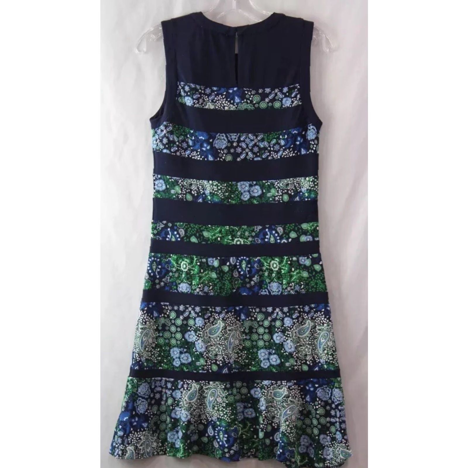 Michael Kors Michael Kors Women's XS Navy Blue/Green Floral Striped Shift Dress User: Michael Kors Women's XS Navy Blue/Green Floral Striped Shift Dress Size XS / US 0-2 / IT 36-38 - 2 Thumbnail