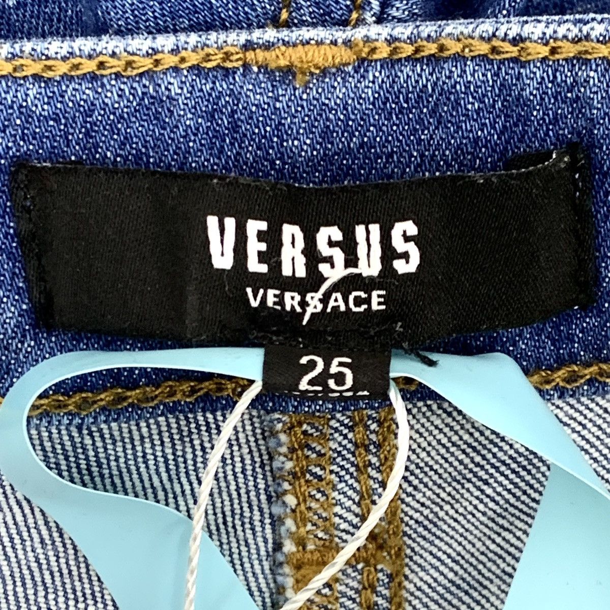 Versace Versace Dark Blue Cotton Casual Denim Pants K26WX Size 25" / US 0 / IT 36 - 7 Thumbnail
