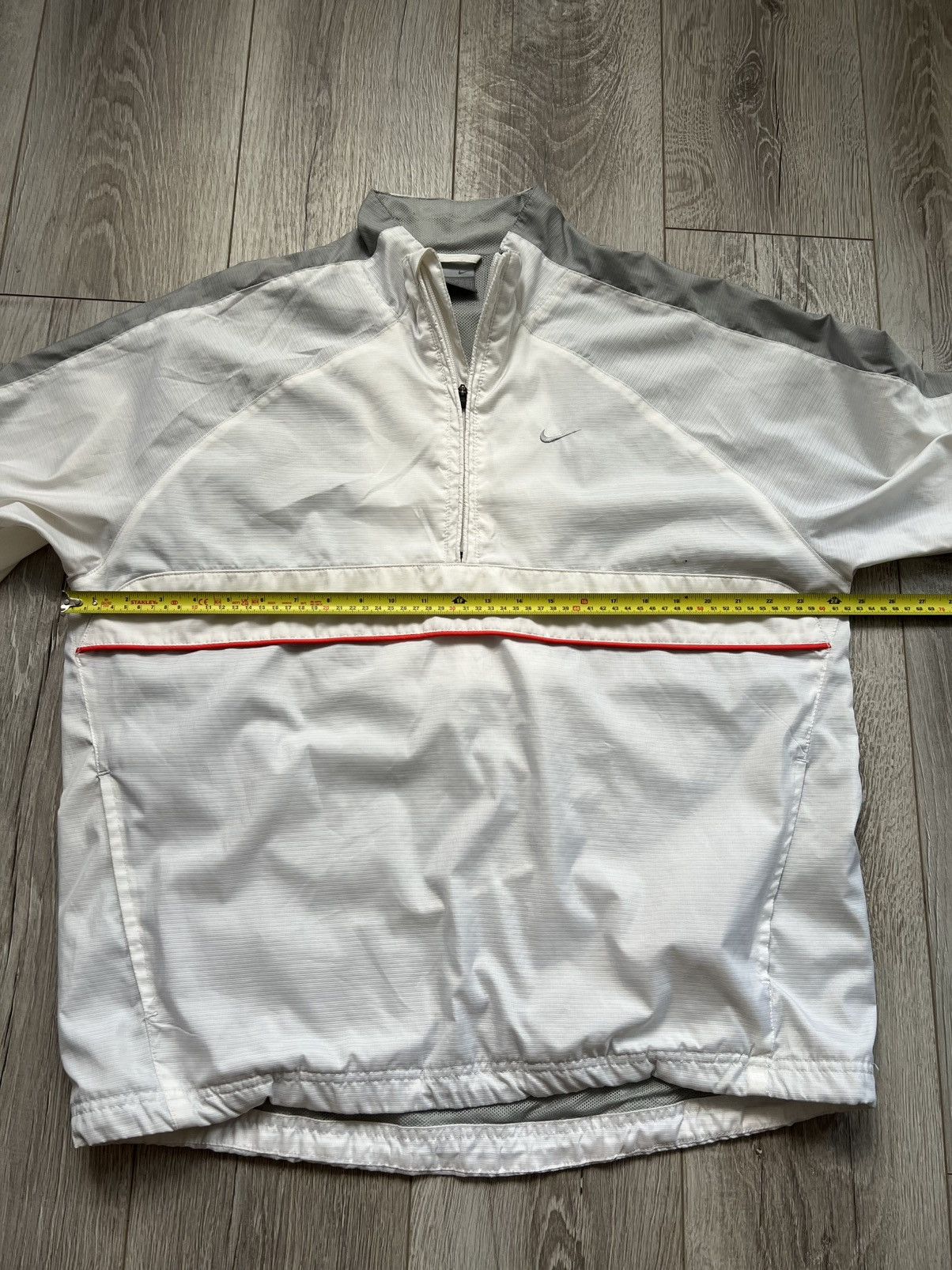 Nike Vintage Nike 2000s Nylon Light Jacket 1/2 Zip White Y2K Size US L / EU 52-54 / 3 - 17 Thumbnail