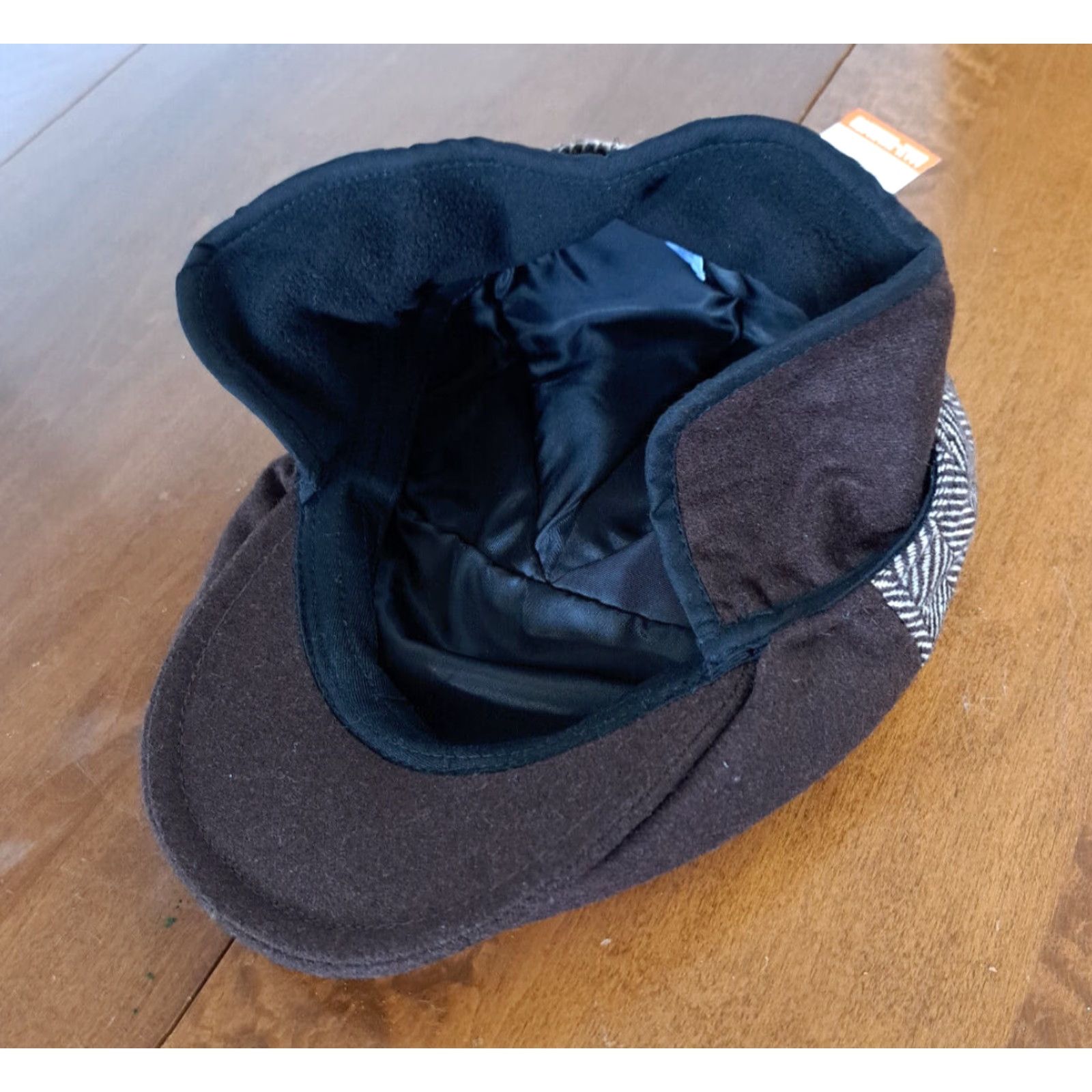 Dockers NWT Dockers Patchwork Newsboy-Cabbie Hat with Ear Flaps Hounds Tooth Brown M Men Baseball Cap Casual Size ONE SIZE - 5 Thumbnail