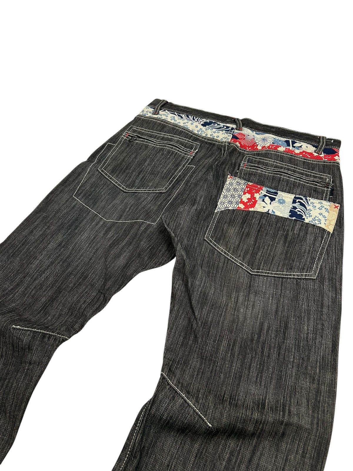 20471120 Wild Khakis Japanese Denim Karakuri Pocket Backside Sakura Size US 33 - 10 Thumbnail