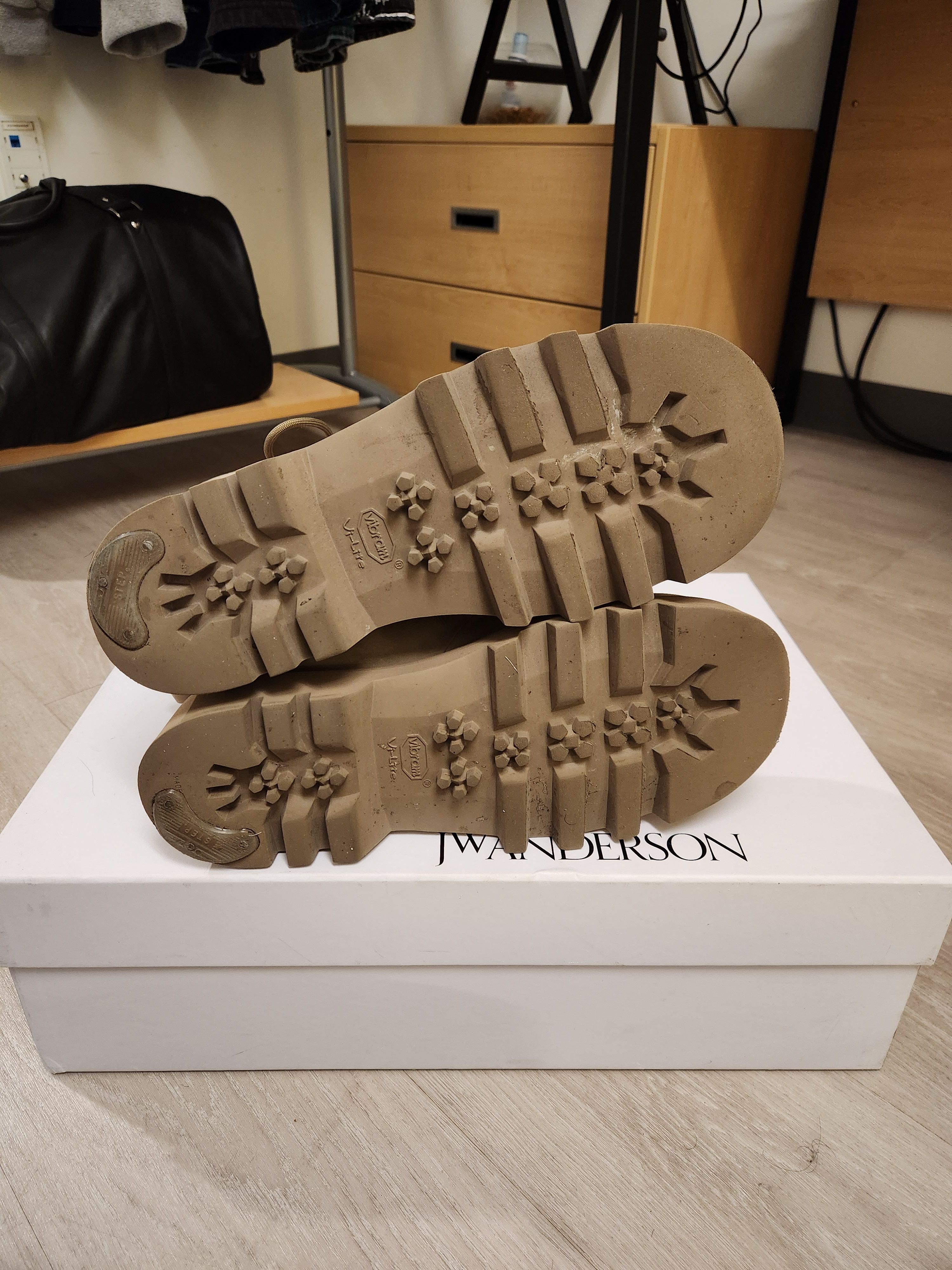 JW Anderson S/S 25 Lambskin Suede Lace-Up Combat Boots Size US 12 / EU 45 - 4 Thumbnail