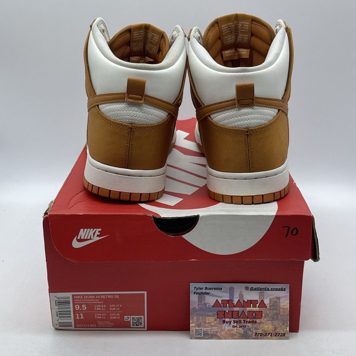 Nike Dunk high monarch canvas Size US 9.5 / EU 42-43 - 3 Thumbnail