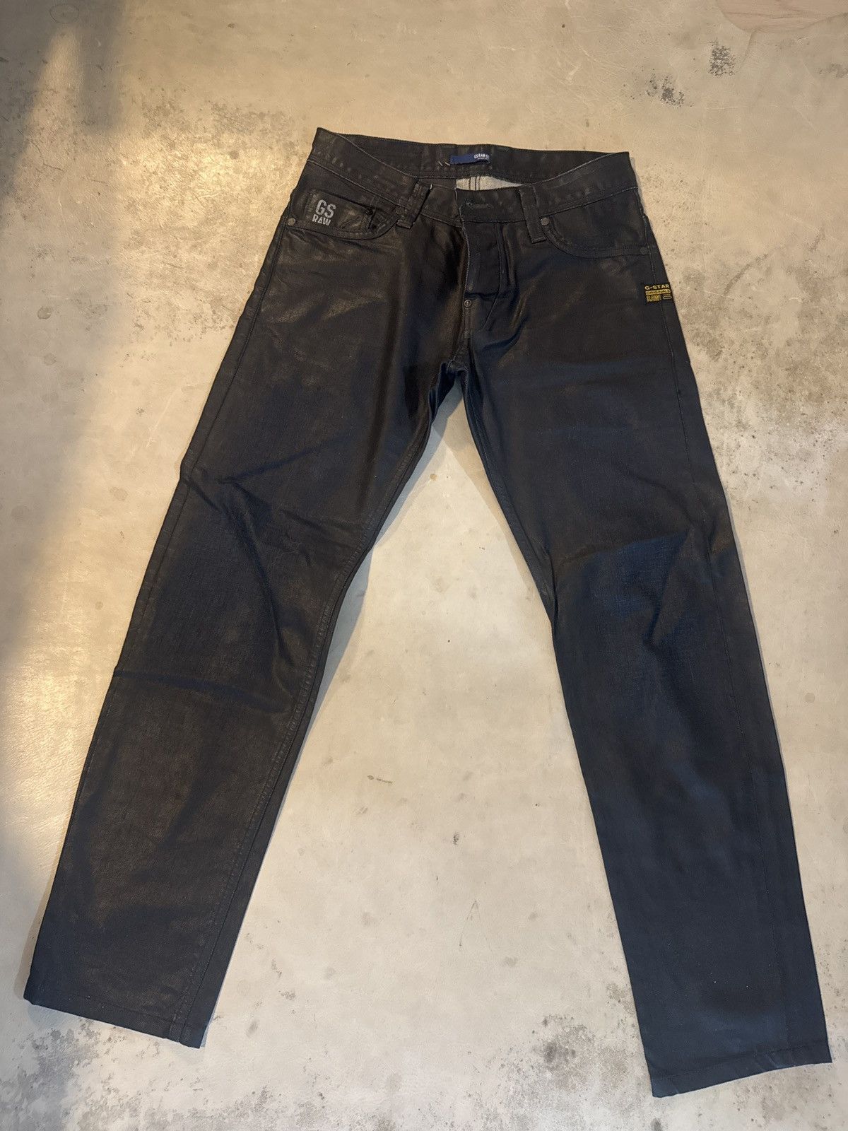 G-Star G Star waxed black denim Size US 29 - 1 Thumbnail