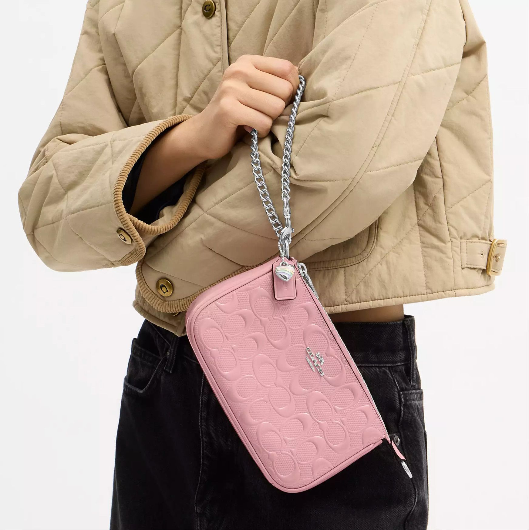 Coach Nolita 19 In Signature Leather With Heart Charm CCZ27 Size ONE SIZE - 8 Thumbnail