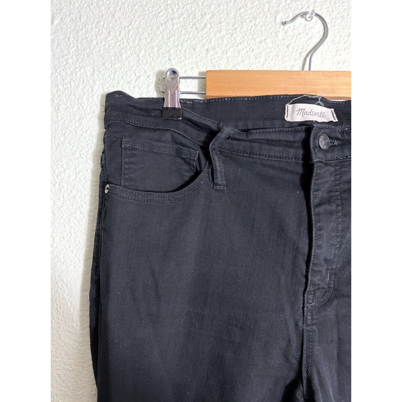 Madewell VINTAGE Madewell 9” High-rise Skinny Jeans Black Womens Size 36x29 Size 25" / US 0 / IT 36 - 4 Thumbnail