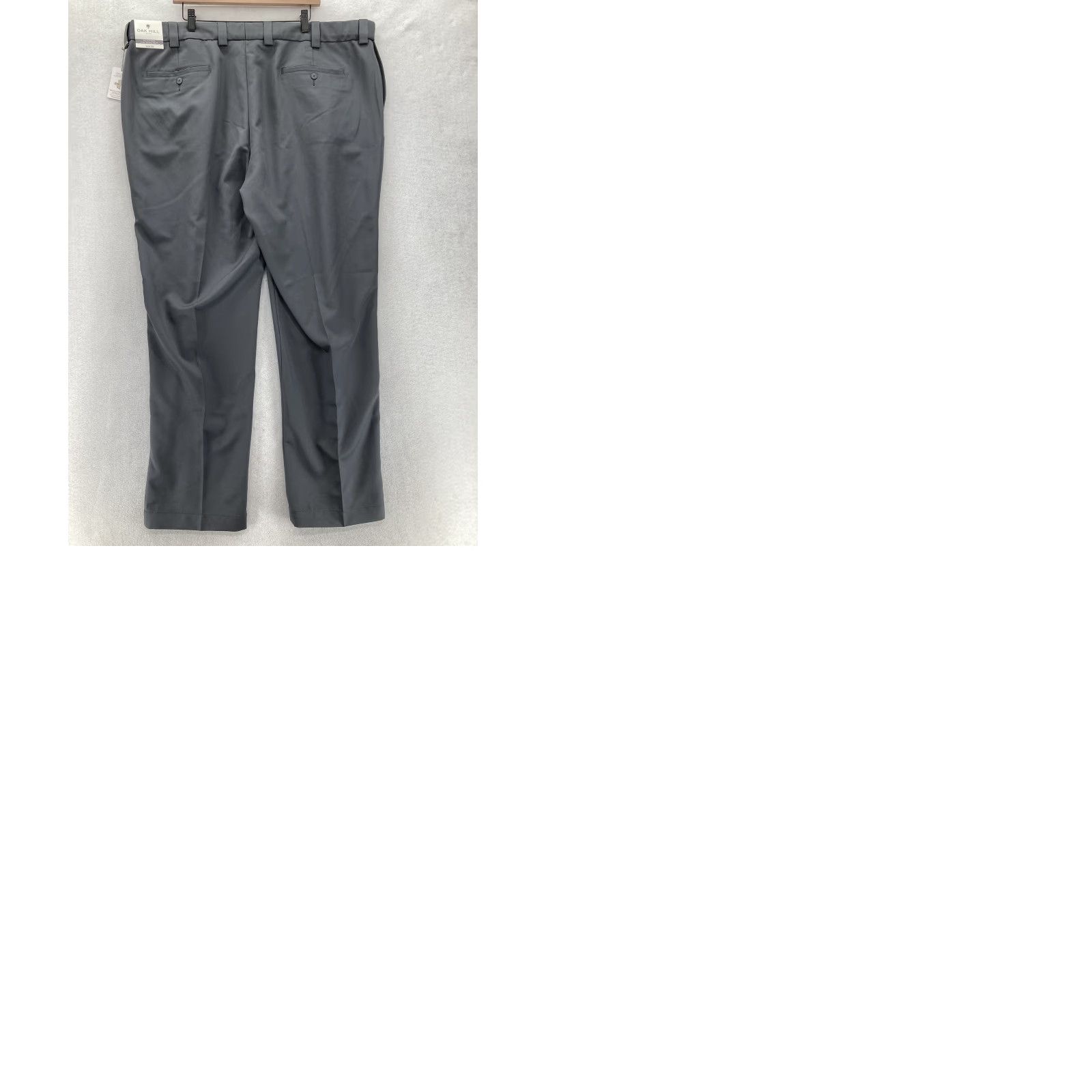 Vintage Oak Hill Pants Mens 48x32 Gray Flat Front Wrinkle Resistant Stay Cool Microfiber Size US 32 / EU 48 - 9 Thumbnail