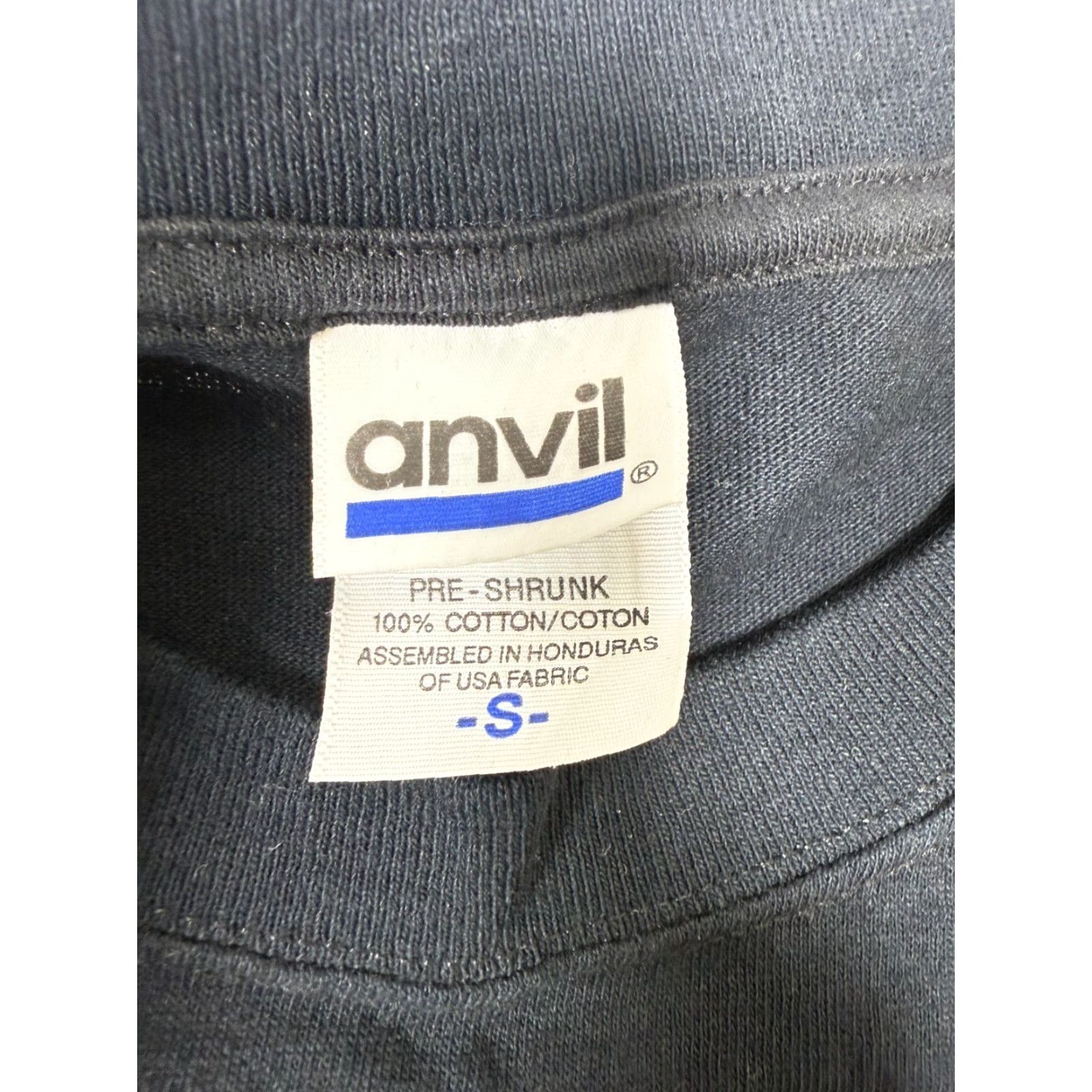 Anvil VINTAGE Trustkill Promotional T-Shirt BLEEDING THROUGH Black Short Sleeve Size S Mens Regular Cotton 90s Concert Rare Size US S / EU 44-46 / 1 - 5 Thumbnail
