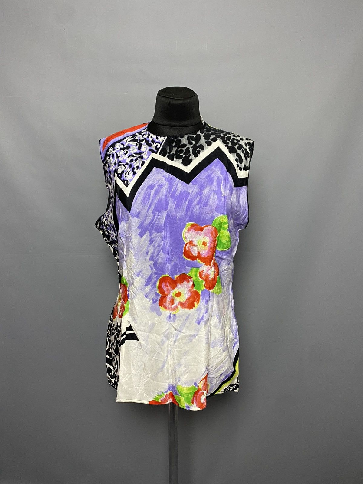 Versace Gianni Versace 80s Womens Floral Lightweight Tank Top Sz 46 Size L / US 10 / IT 46 - 1 Thumbnail