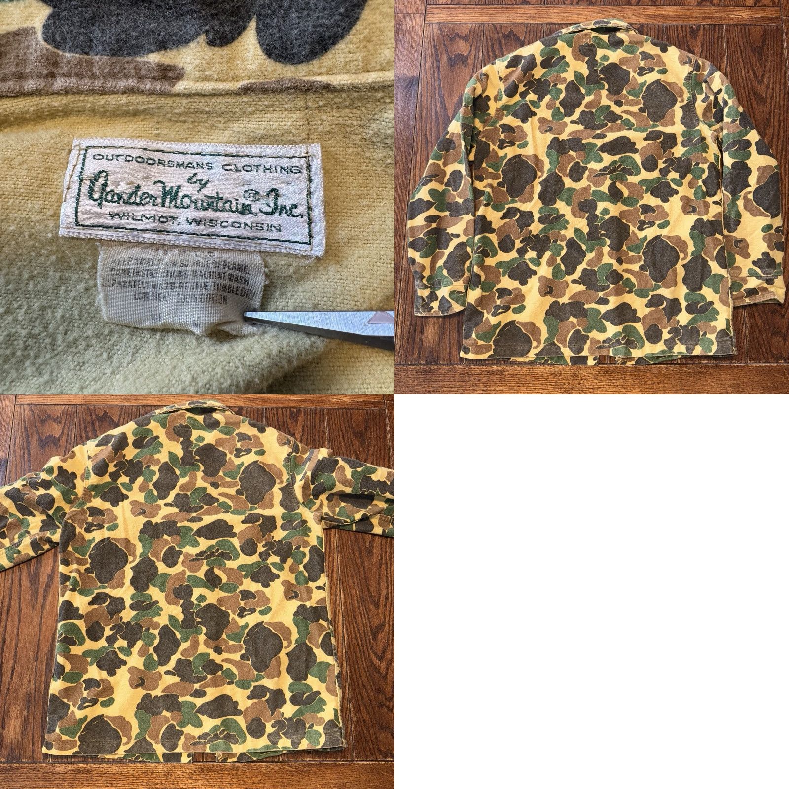 Vintage VINTAGE 80’s Gander Mountain Clothing Camouflage Full Zip Chamois Men’s Shirt Medium Jacket Bomber Style Mens Size US M / EU 48-50 / 2 - 8 Thumbnail
