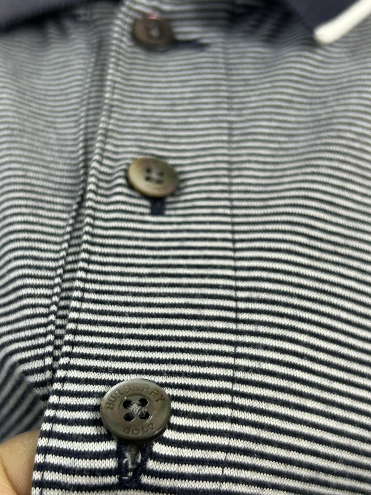Burberry × Vintage Vintage Striped Burberry pocket collar tee Size US M / EU 48-50 / 2 - 4 Thumbnail