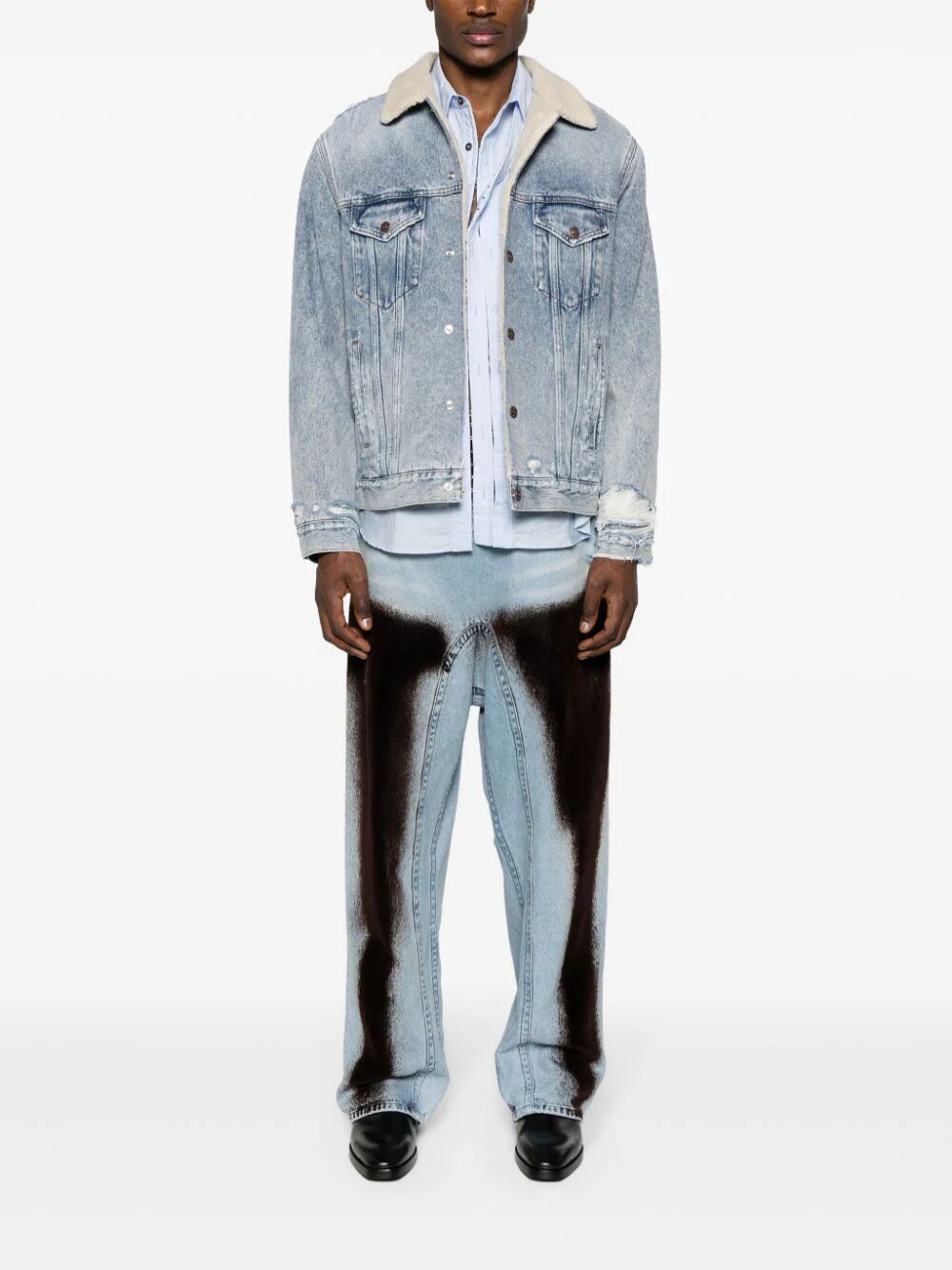 Maison Margiela o1y1124 Denim Sports Jacket in Blue Size US M / EU 48-50 / 2 - 4 Thumbnail