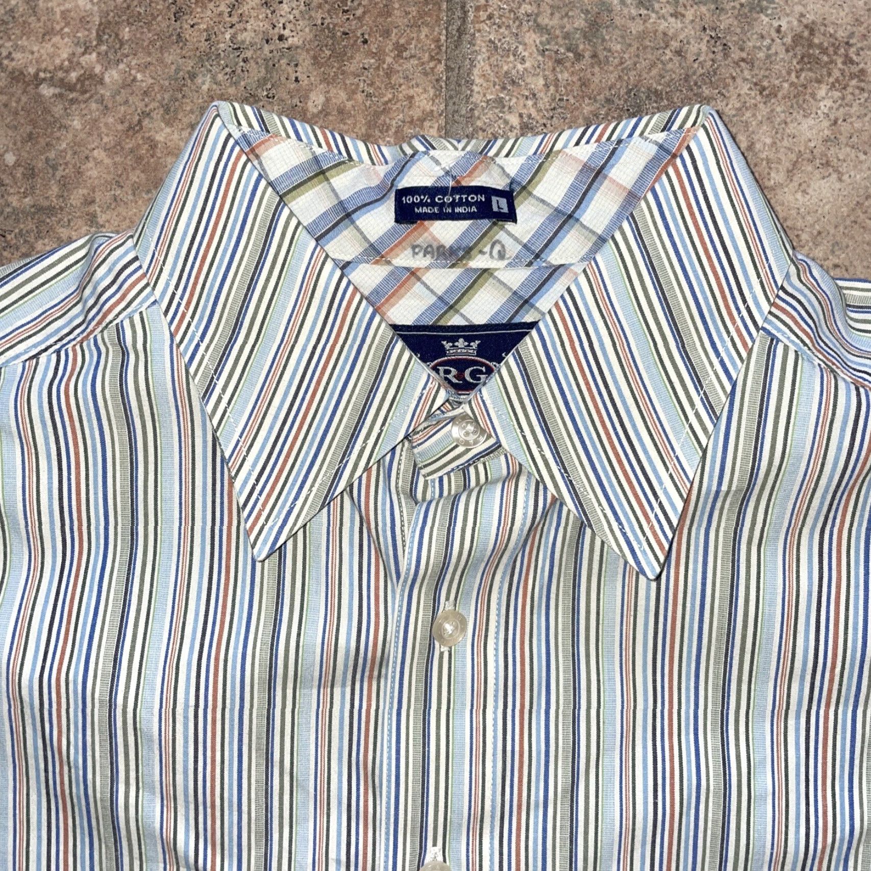 Robert Graham Robert Graham Striped Button Shirt Mens L Multicolor Long Sleeve Button-Up Regular Sized Shirt Size US L / EU 52-54 / 3 - 2 Thumbnail