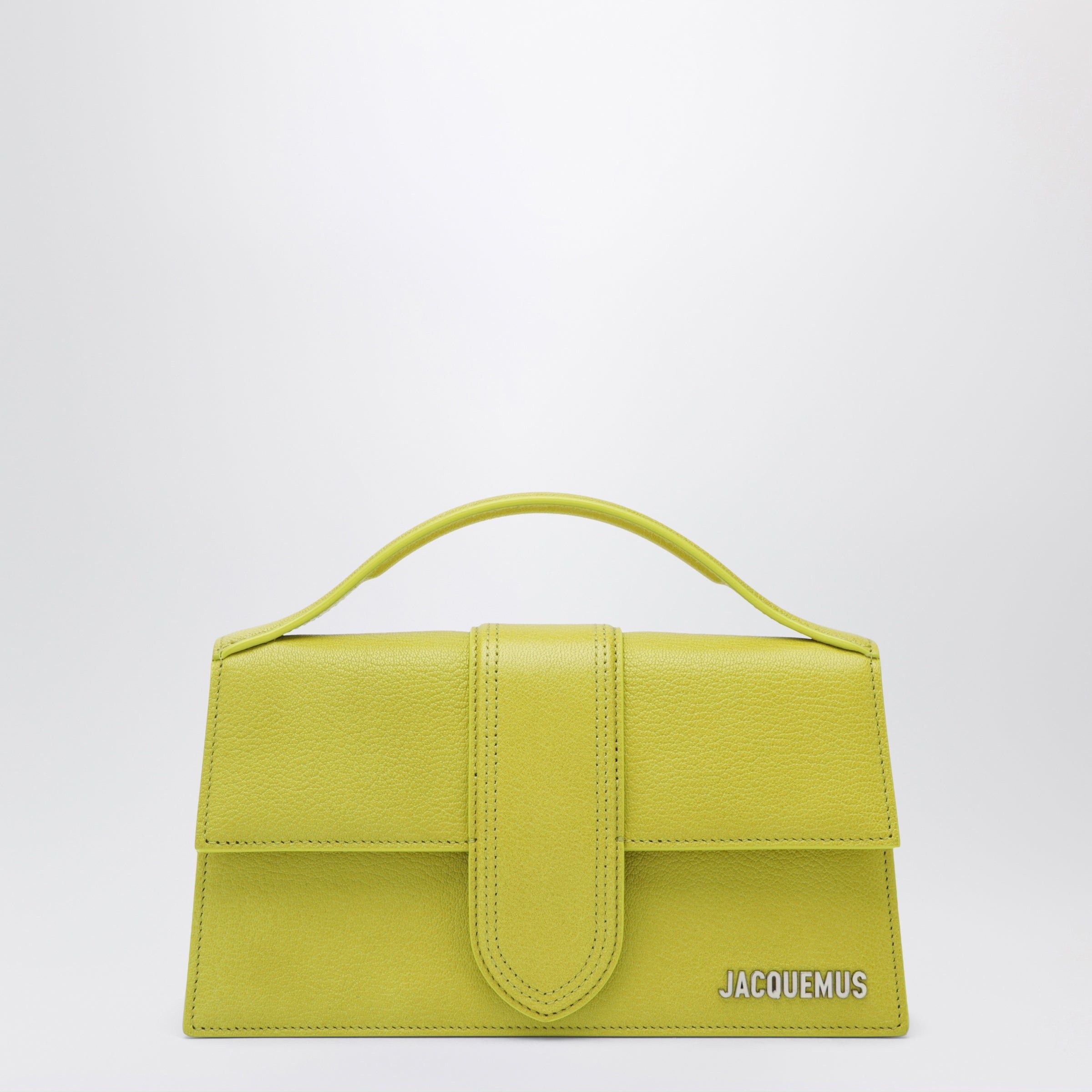 Jacquemus Jacquemus Le Grand Top-Handle Bag In Acid Green Leather Size ONE SIZE - 1 Thumbnail