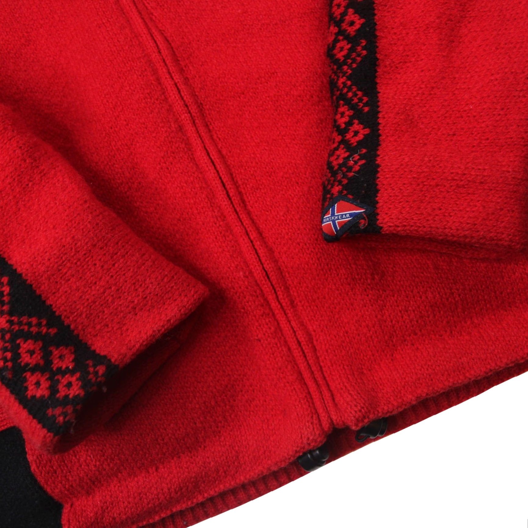 Vintage VINTAGE Norsk Wear Mens Small Nordic Wool Sweater Red S Full Zip Wool Sweater Mens Red 90s Size US S / EU 44-46 / 1 - 3 Thumbnail