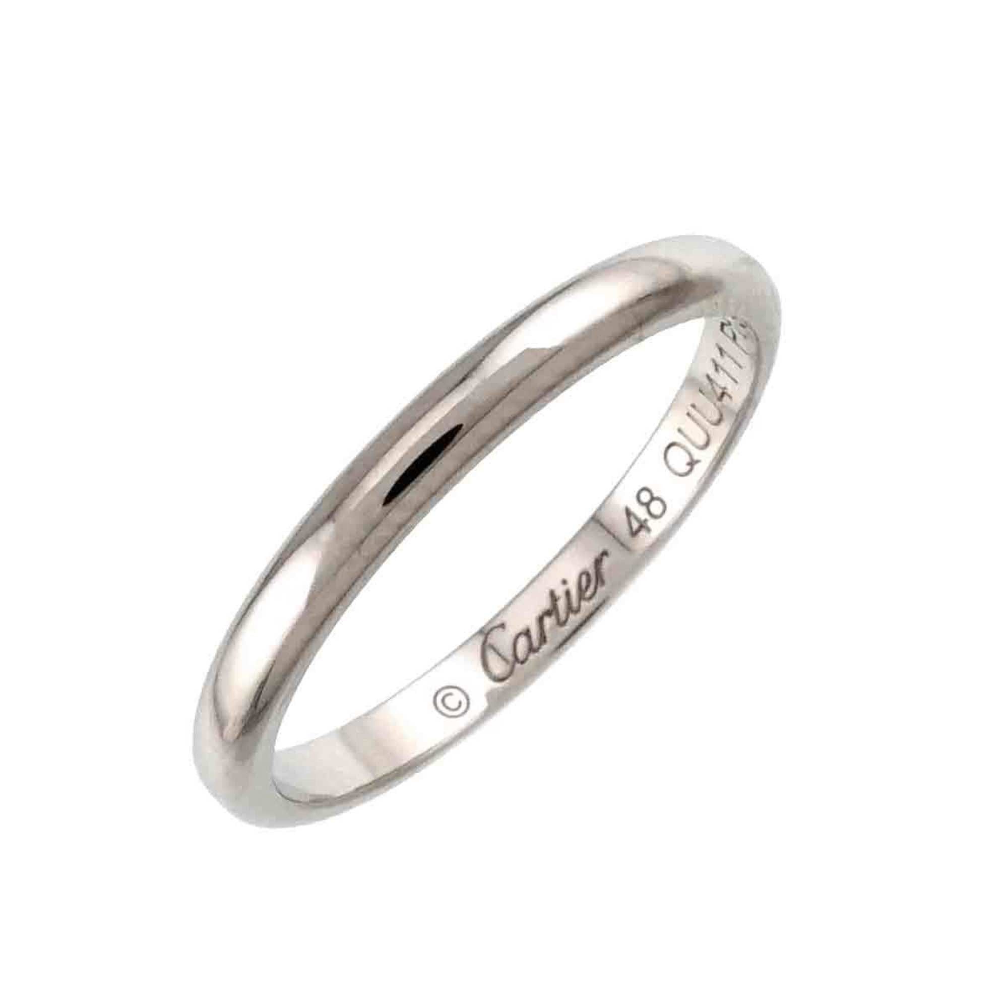 Cartier Cartier 1895 Classic #48 Ring, Platinum, 2mm Wide Size ONE SIZE - 1 Thumbnail