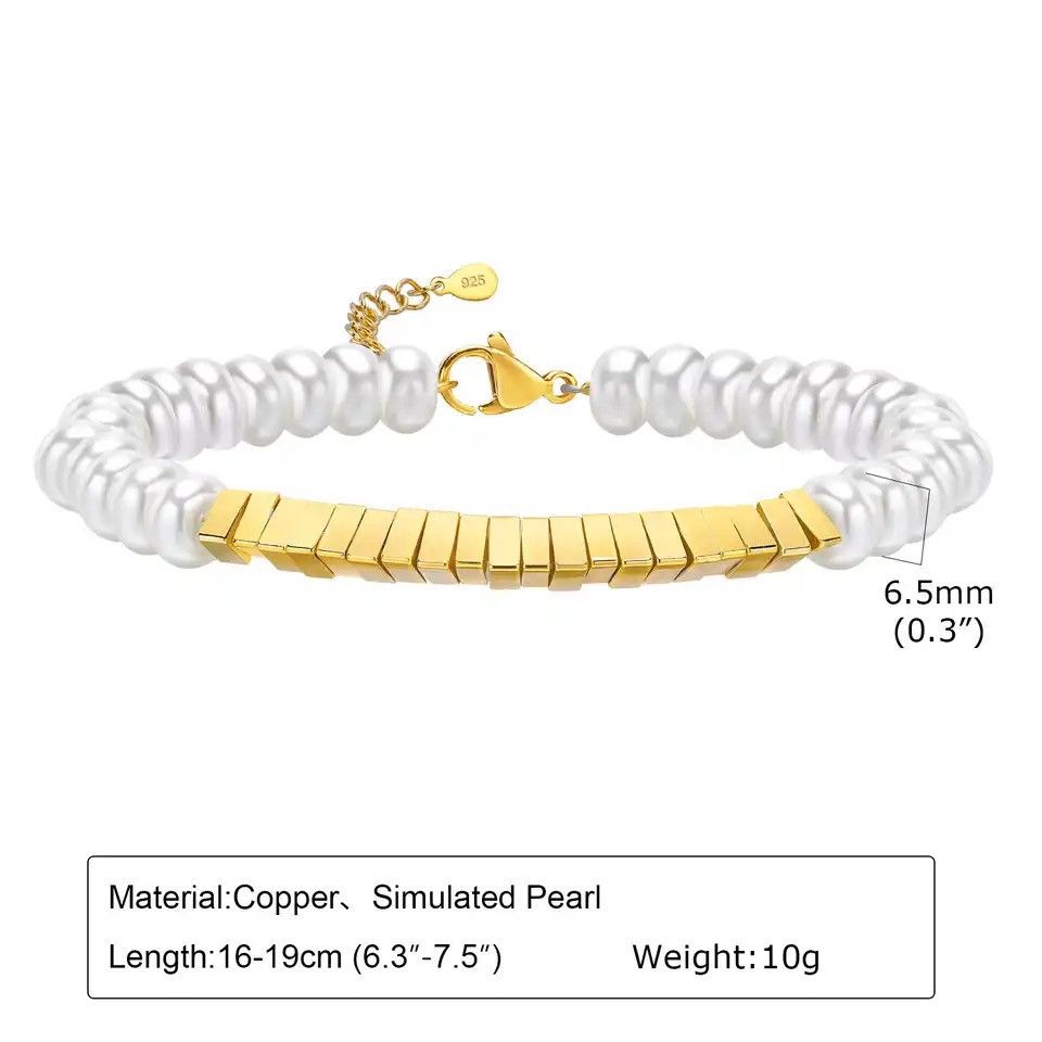 Other Temperament Simulated Pearl Beads Bracelet Size ONE SIZE - 2 Thumbnail