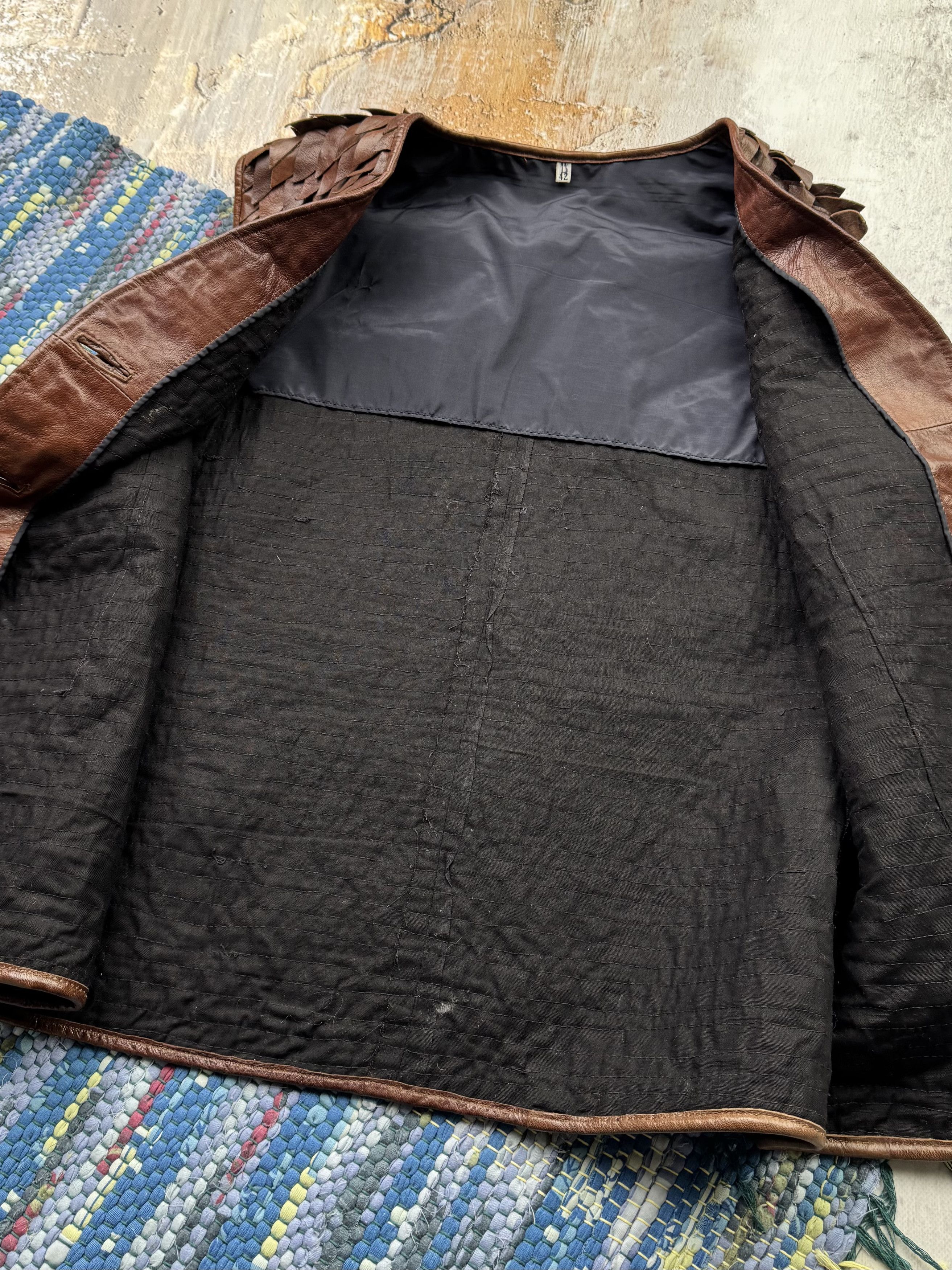 Japanese Brand Vintage Leather Vest D15 A786(577) Size M / US 6-8 / IT 42-44 - 5 Thumbnail