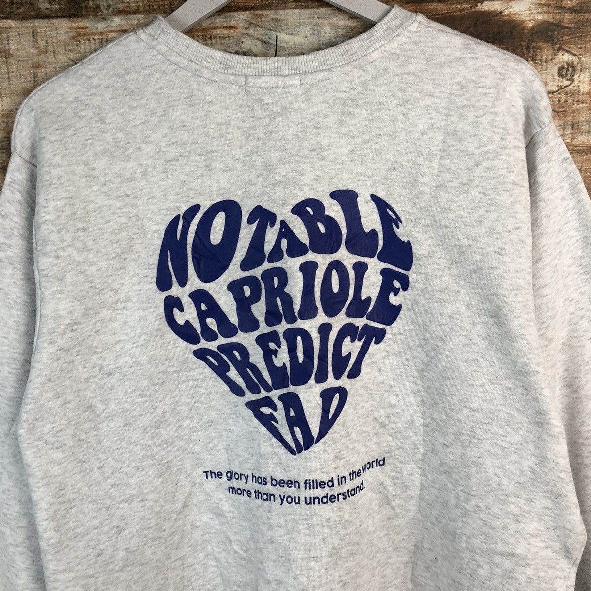 Japanese Brand Vehement Grey love vintage Sweatshirt #A1934 Size US M / EU 48-50 / 2 - 2 Thumbnail
