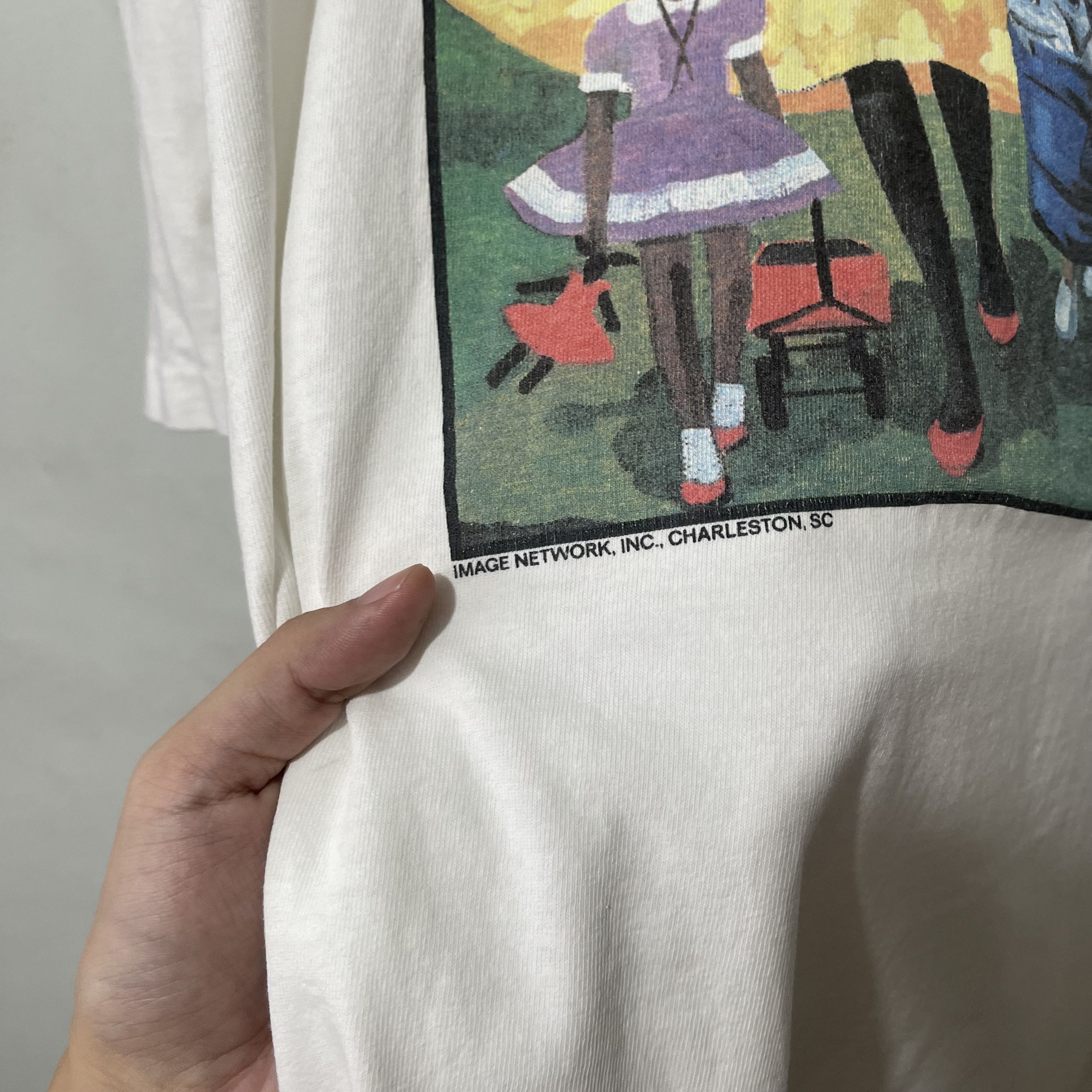 Vintage Vintage 1992 Jonathan Green “Family Gathering” Art T-Shirt Size US XL / EU 56 / 4 - 3 Thumbnail