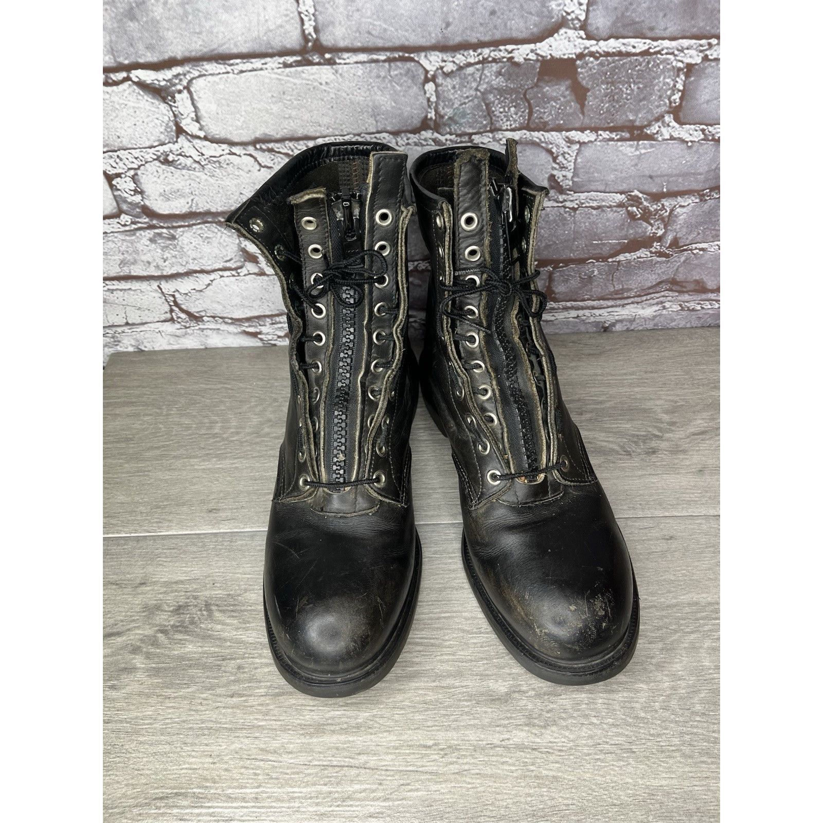 Red Wing RED WING 4473 Vintage USA BLACK LEATHER ENGINEER MILITARY BO Size US 8 / EU 41 - 17 Thumbnail