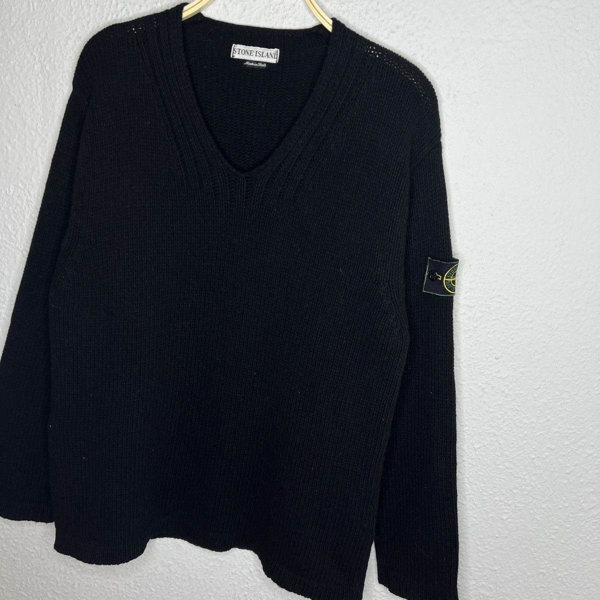 Stone Island × Vintage Vintage Stone Island Knitwear Jumper Sweater Green Badge Size US M / EU 48-50 / 2 - 5 Thumbnail