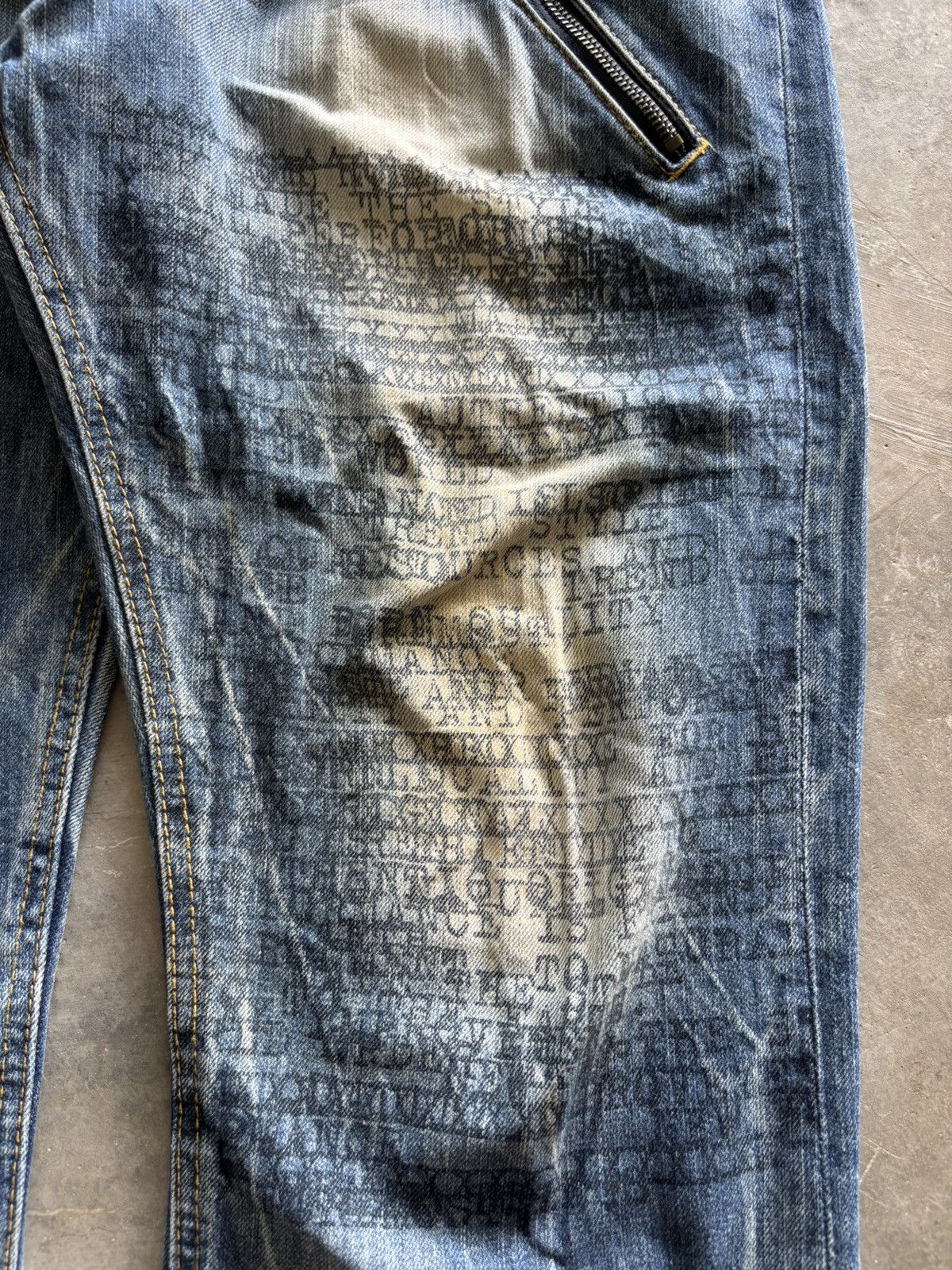 Hysteric Glamour RUSTY WASHED spinash poem skull punk grunge cropped style Size US 37 - 10 Thumbnail