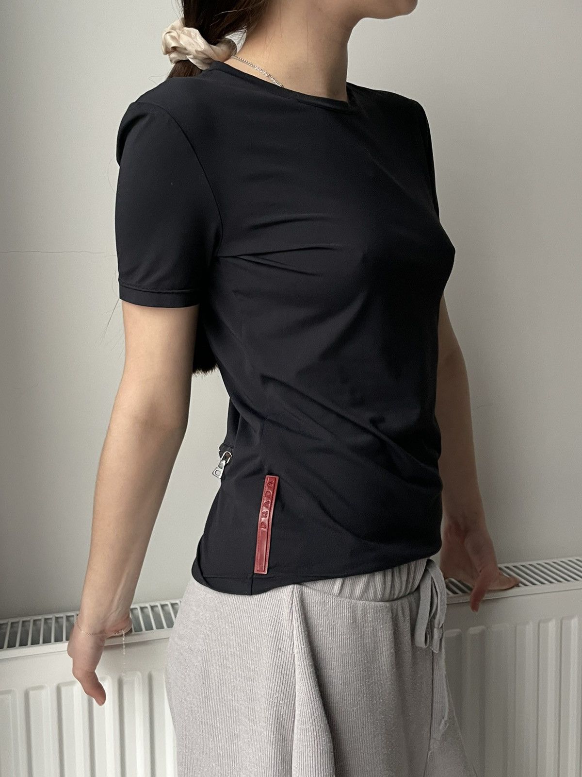 Vintage 90's Prada Sport T-Shirt Red Tab