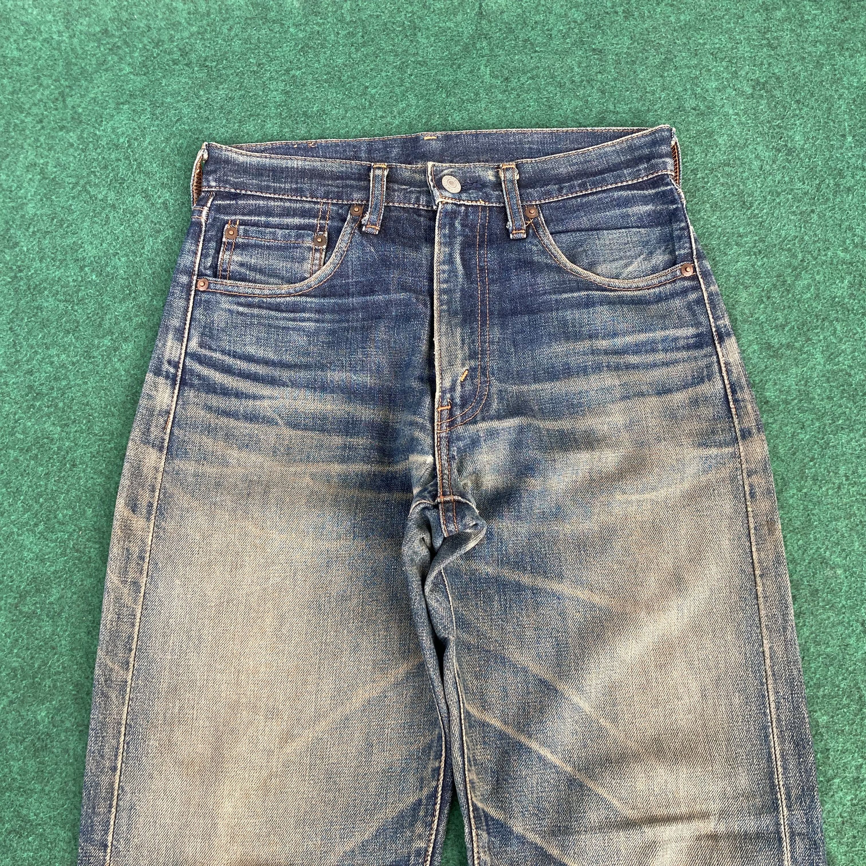 Levi's 28x30 Vtg Levis 502 Japan Big E Redline Selvedge Denim Jeans Size US 28 / EU 44 - 4 Thumbnail