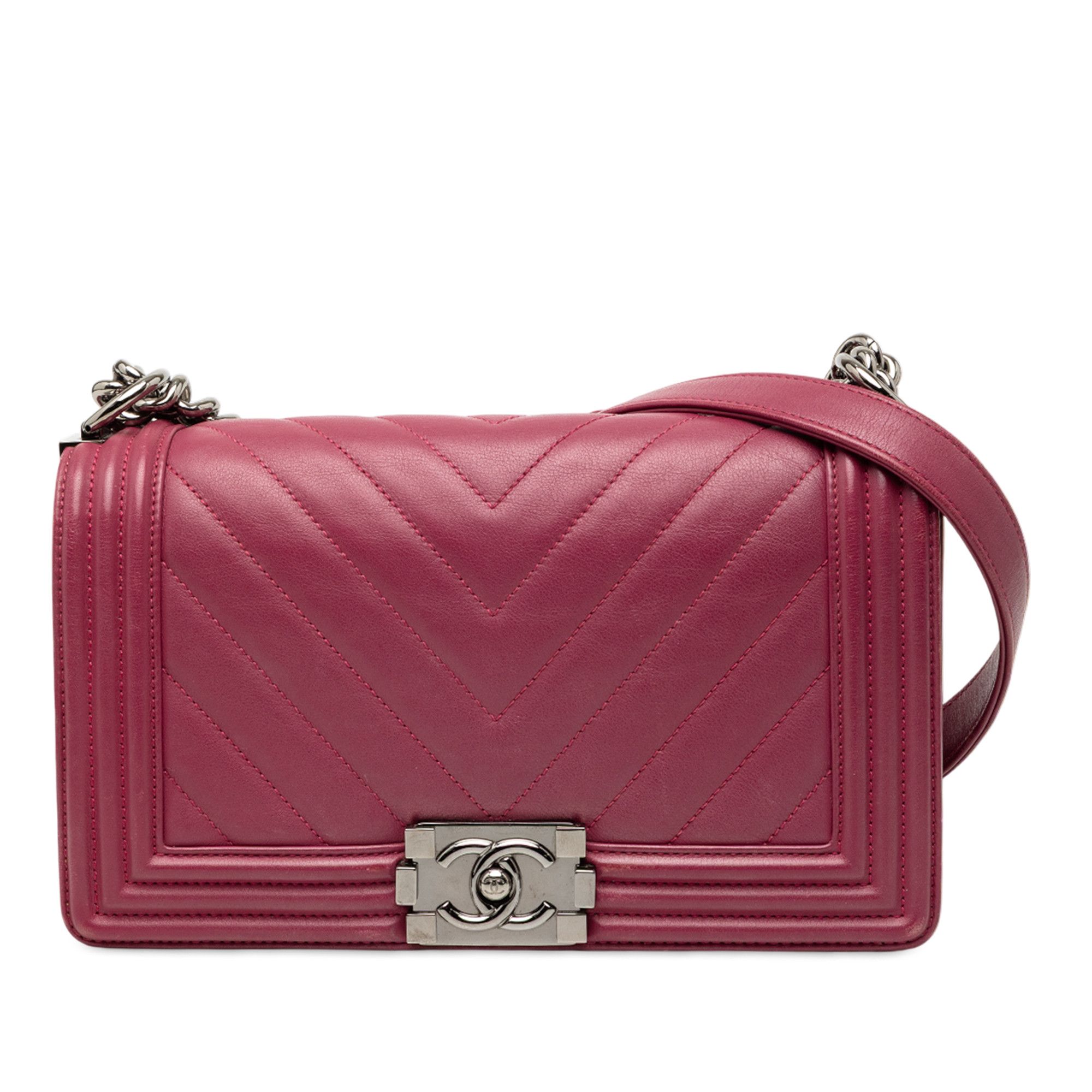 Chanel Chanel Old Medium Chevron Lambskin Boy Flap Size ONE SIZE - 1 Thumbnail