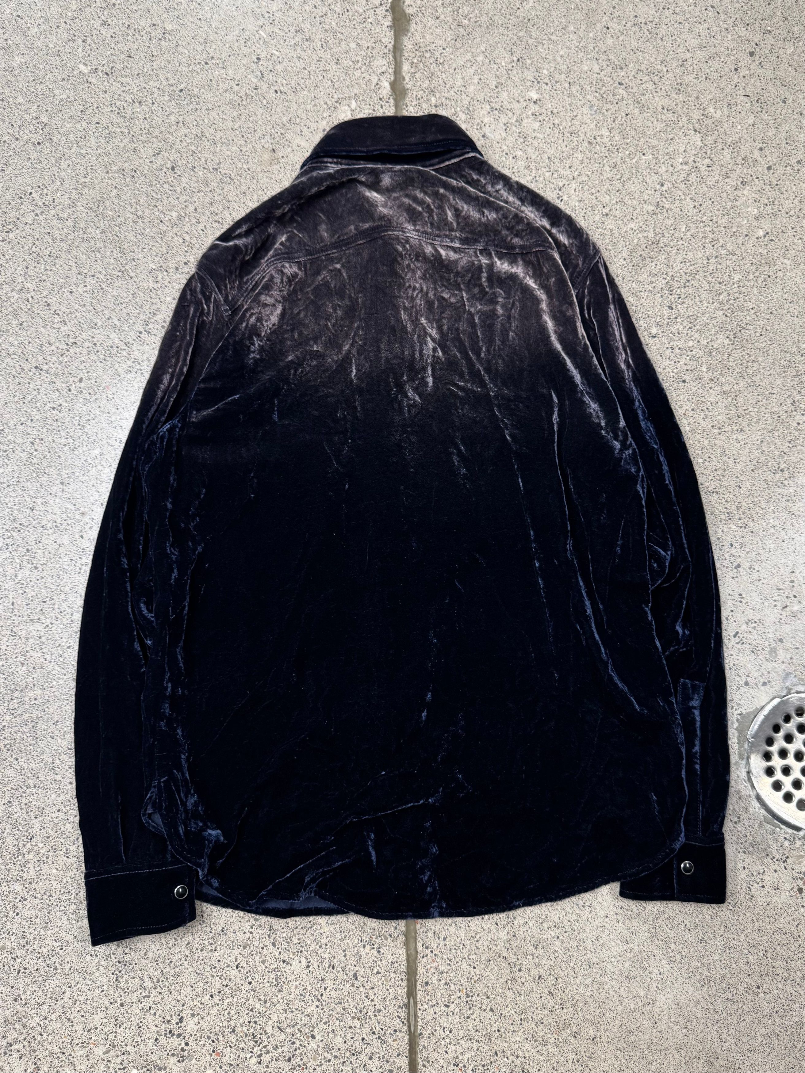Saint Laurent Paris SS2020 Saint Laurent Velour ‘Gradient' Button Snap Shirt Size US S / EU 44-46 / 1 - 4 Thumbnail