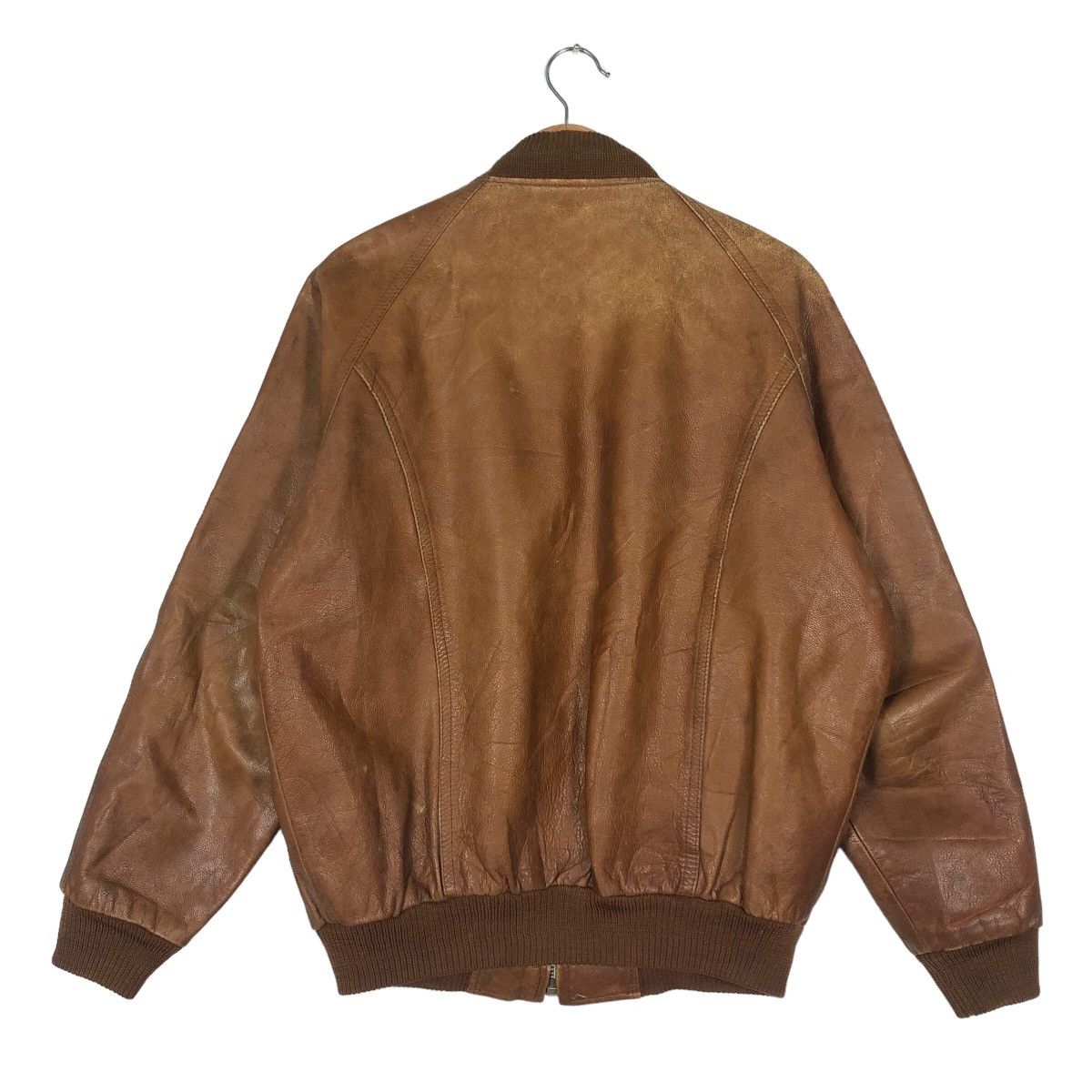Japanese Brand 🔥90’s Vintage Leather Bomber Jacket Free Time Issey Miyake Size US XL / EU 56 / 4 - 7 Thumbnail