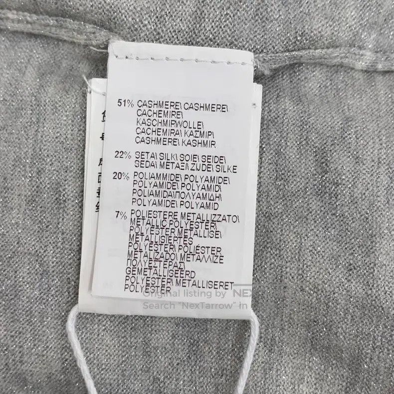 Brunello Cucinelli Brunello Cucinelli Gray Beaded Fine Cashmere Short Sleeve Size S / US 4 / IT 40 - 7 Thumbnail