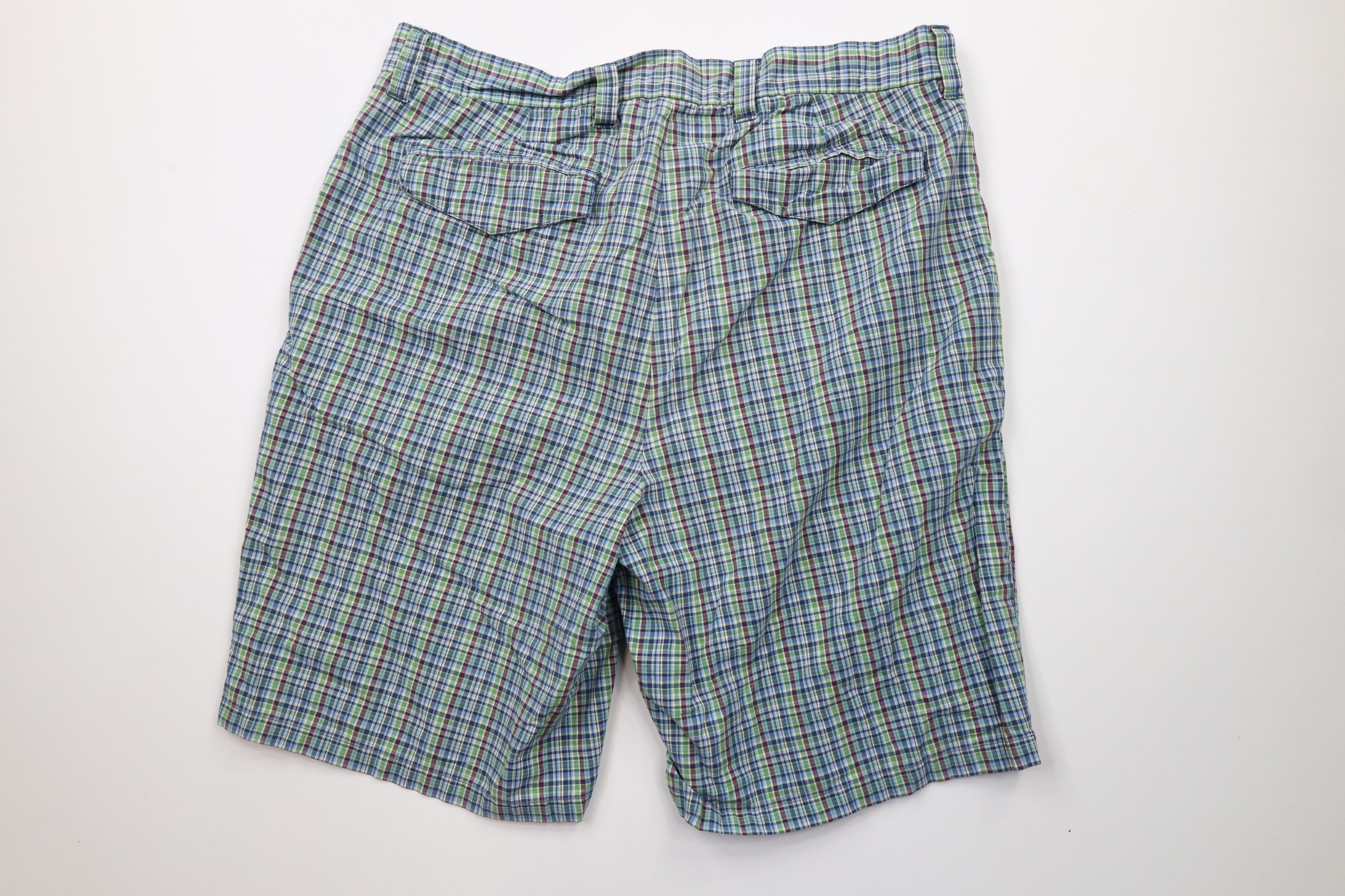 Gap × Vintage Vintage Gap Cotton Chino Golf Golfing Shorts Rainbow Plaid Size US 36 / EU 52 - 8 Thumbnail