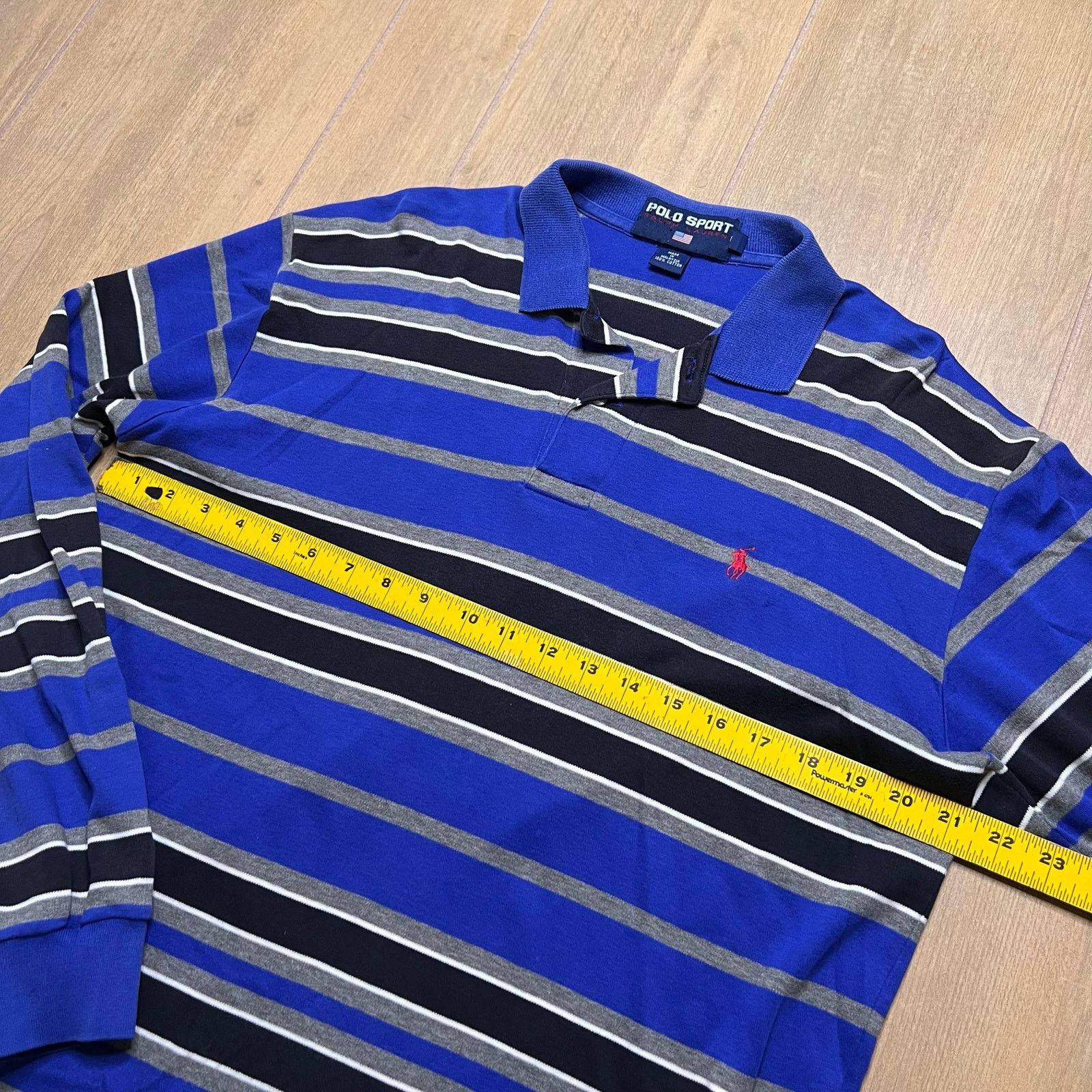 Polo Ralph Lauren Polo Sport by Ralph Lauren striped long-sleeve rugby Sz M Size US M / EU 48-50 / 2 - 6 Thumbnail