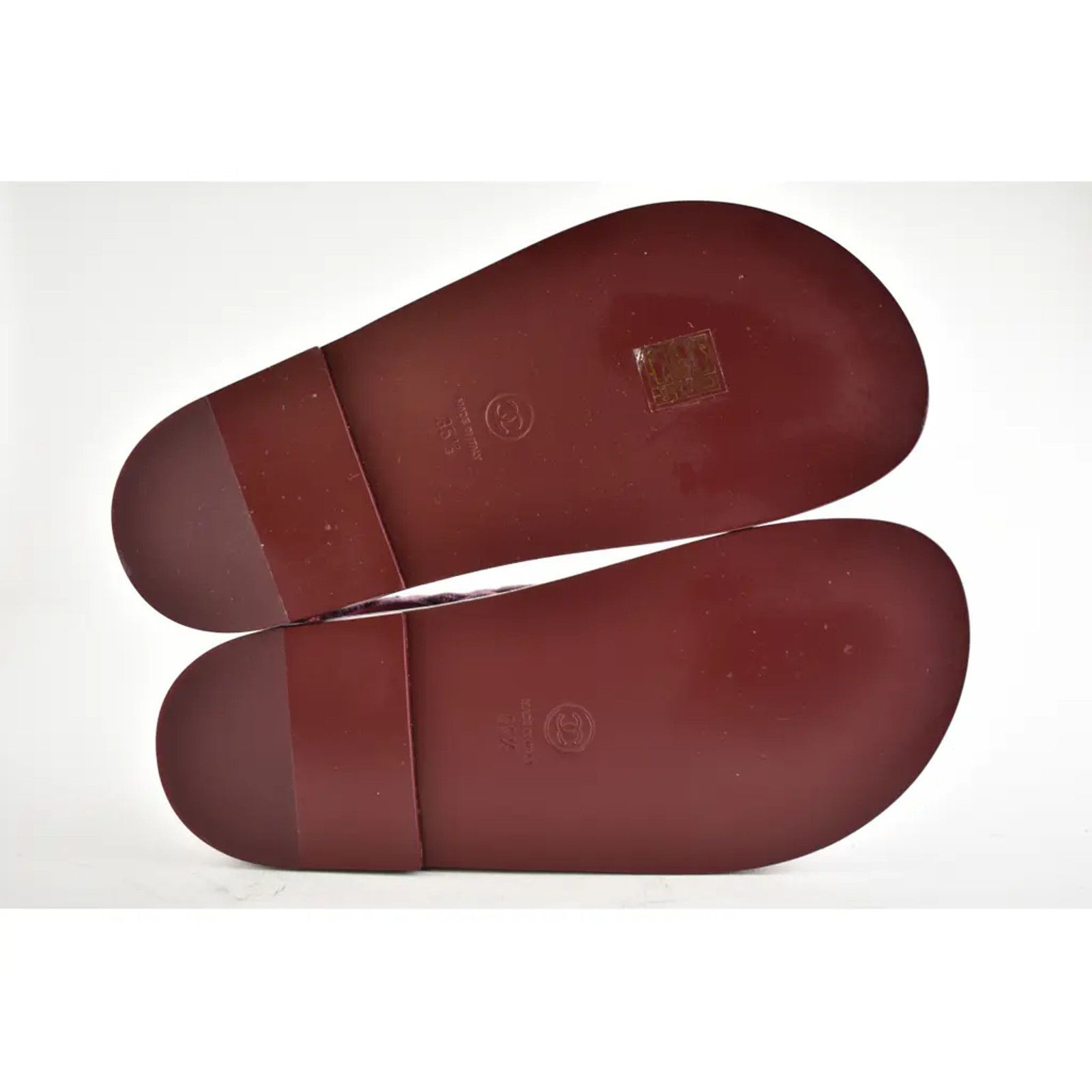 Chanel Chanel 21A Pink Velvet Denim CC Logo Mule Slide Strap Flat Size US 5.5 / IT 35.5 - 12 Thumbnail