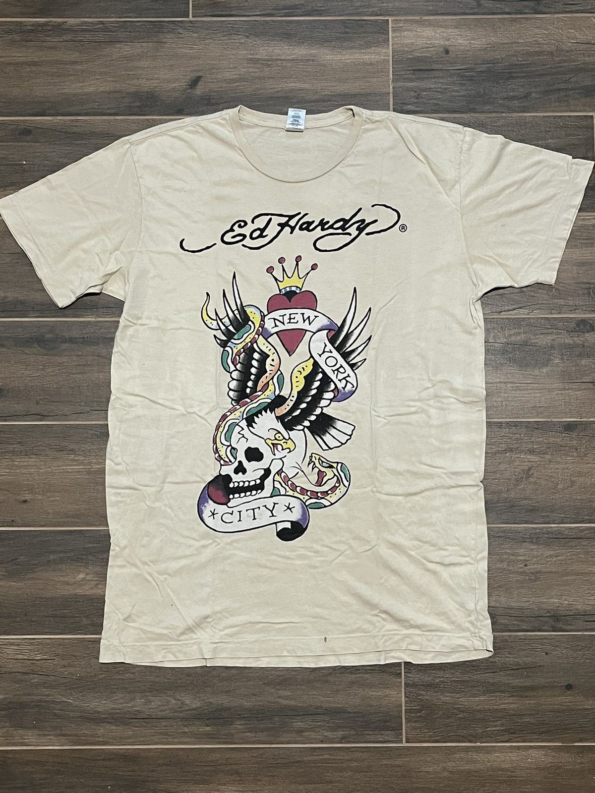 Christian Audigier × Ed Hardy Ed Hardy Tigers Audigier Y2K tshirt skull vintage affliciton Size US XL / EU 56 / 4 - 1 Thumbnail