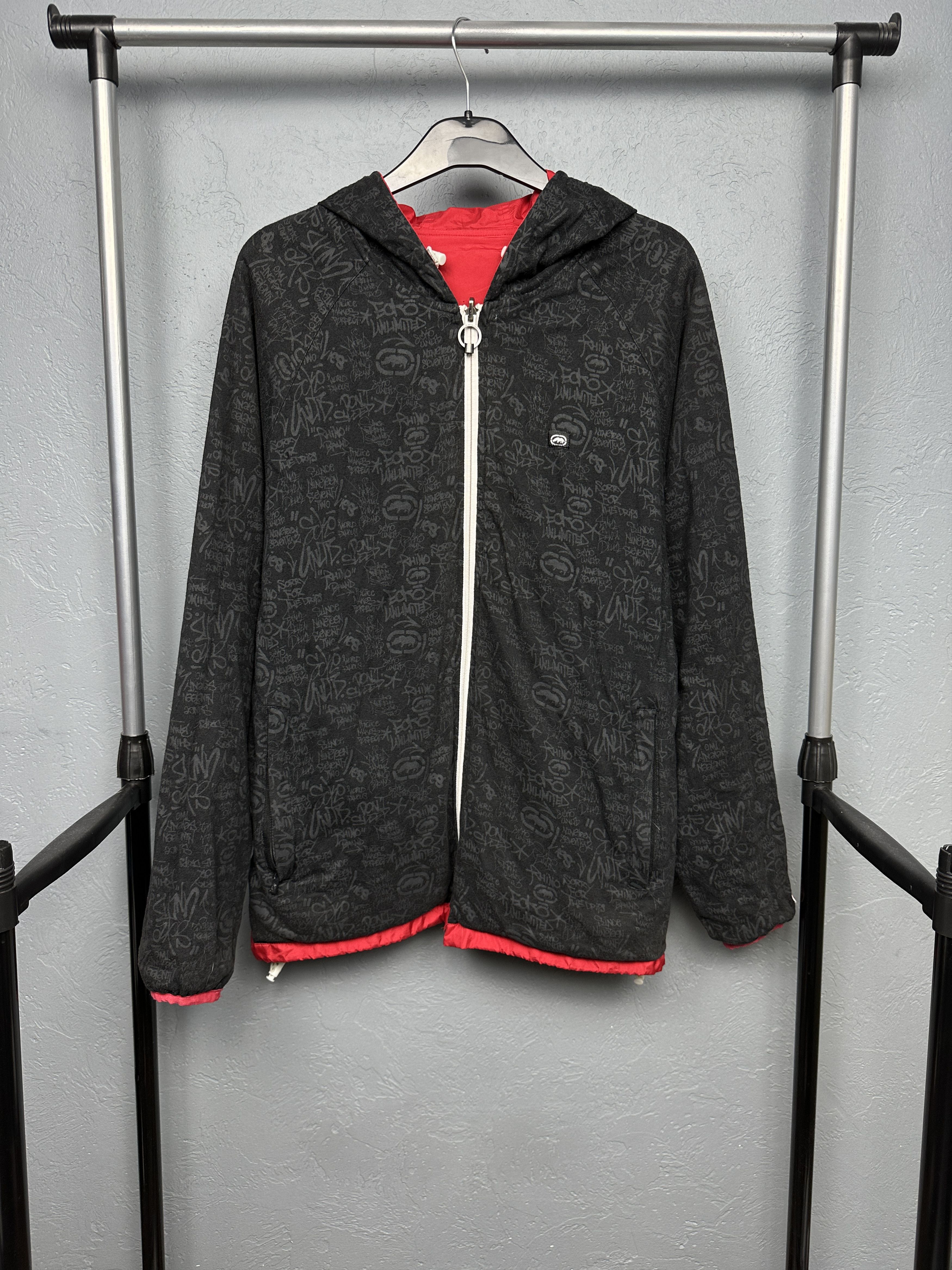 Ecko Unltd. Ecko Unlimited Mens Reversible Overprint Logo Hoodie Size US M / EU 48-50 / 2 - 1 Thumbnail