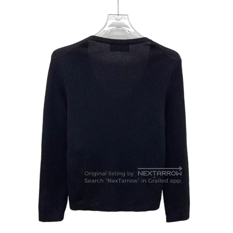 Gucci Gucci 24 black wool single-breasted long-sleeved knitted c Size L / US 10 / IT 46 - 2 Thumbnail