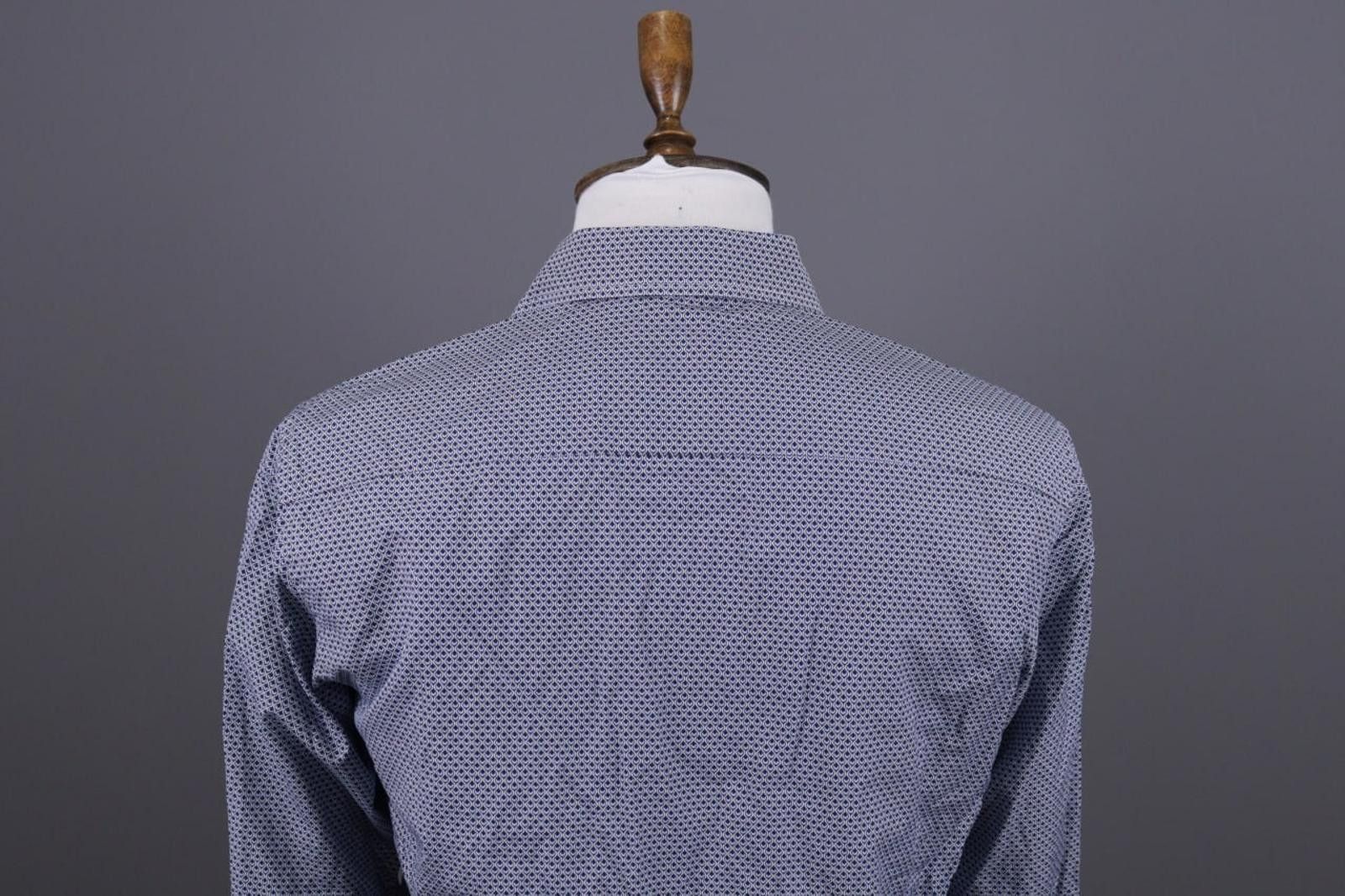 Eton Eton Blue Luxury Printed Button Down Shirt Made to Measure Size US M / EU 48-50 / 2 - 9 Thumbnail