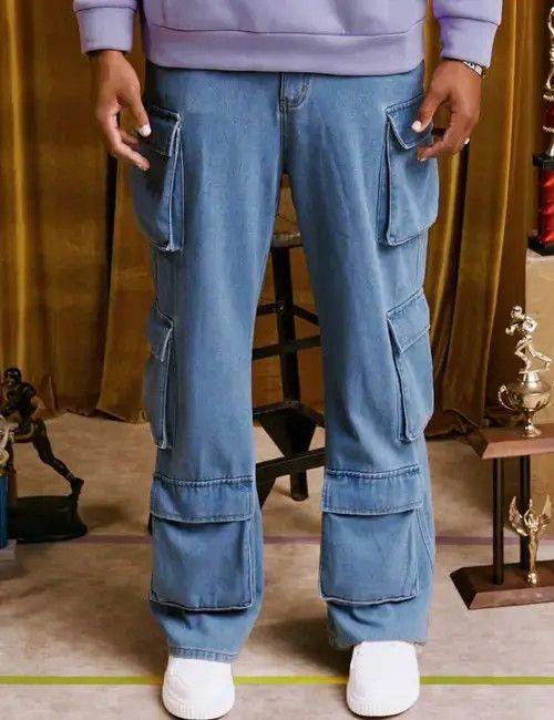 Jean Flap Pocket Cargo Jeans Size US 34 / EU 50 - 1 Thumbnail