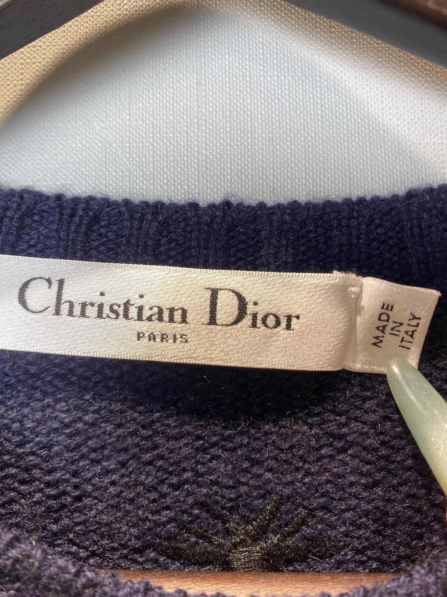 Dior Dior Blue Knit Sweater with Tiger & Lion Embroidery K36 Size XS / US 0-2 / IT 36-38 - 3 Thumbnail